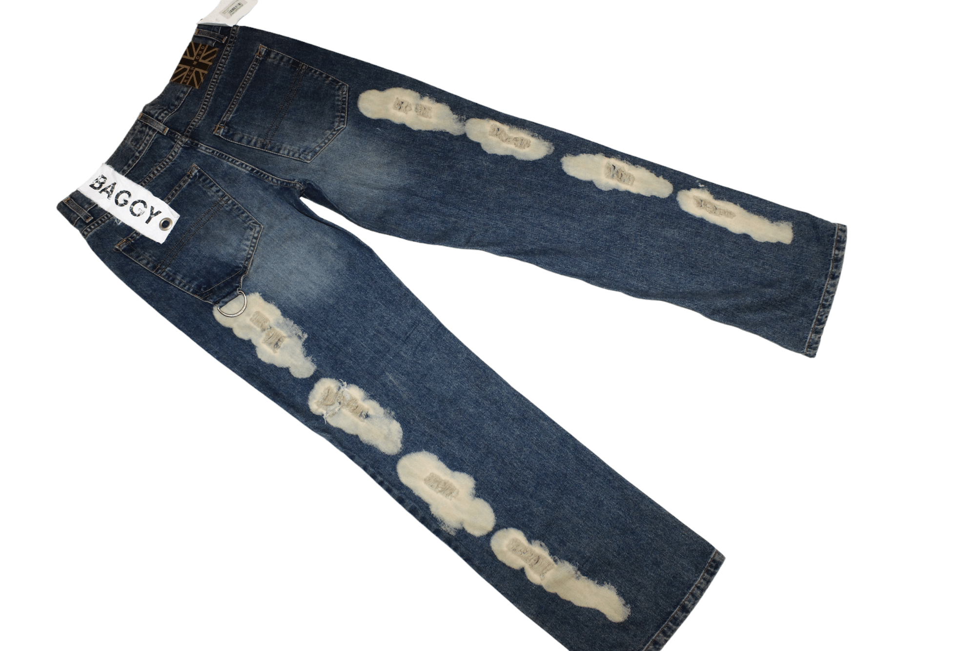 John Richmond Richmond Denim Baggy Distressed Punk Grunge Jeans Size US 32 / EU 48 - 8 Thumbnail