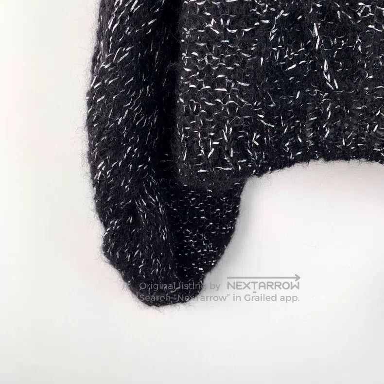 Loewe Loewe Black Mohair Crew Neck Long-Sleeve Knit Sweater Size XS / US 0-2 / IT 36-38 - 4 Thumbnail