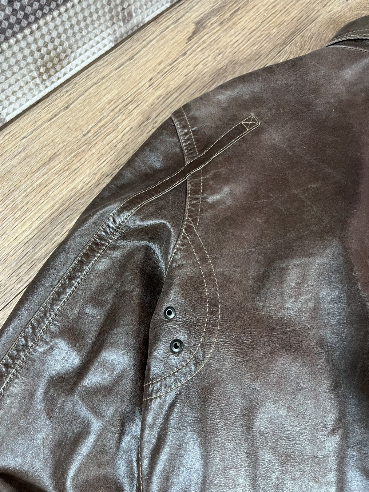 Hugo Boss Hugo Boss Nappa Brown Leather Bomber Rare Size US M / EU 48-50 / 2 - 21 Thumbnail