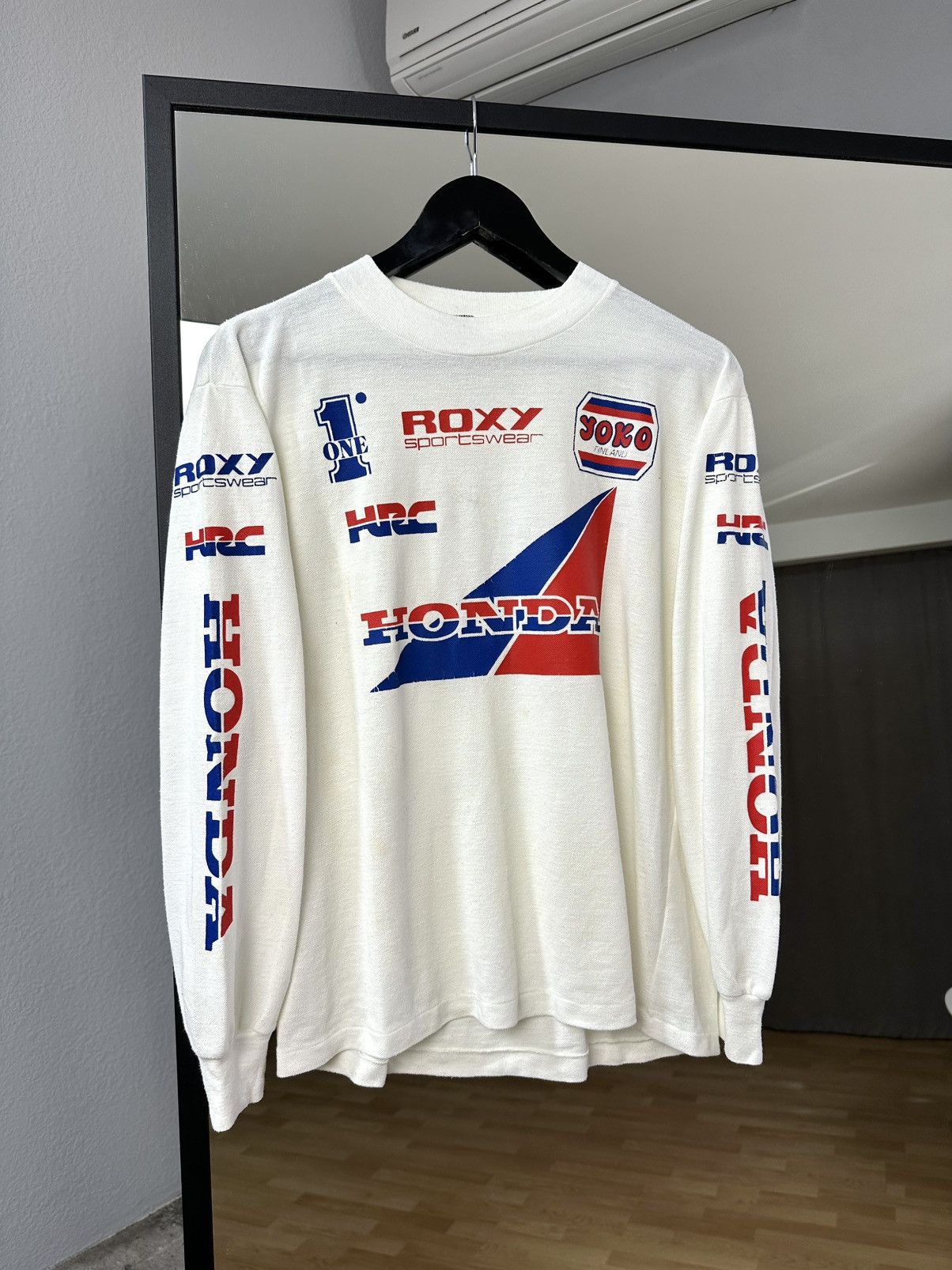Japanese Brand Rare 80’s Long Sleeve Honda Roxy Motocross Jersey F1 Vintage Size US M / EU 48-50 / 2 - 4 Thumbnail
