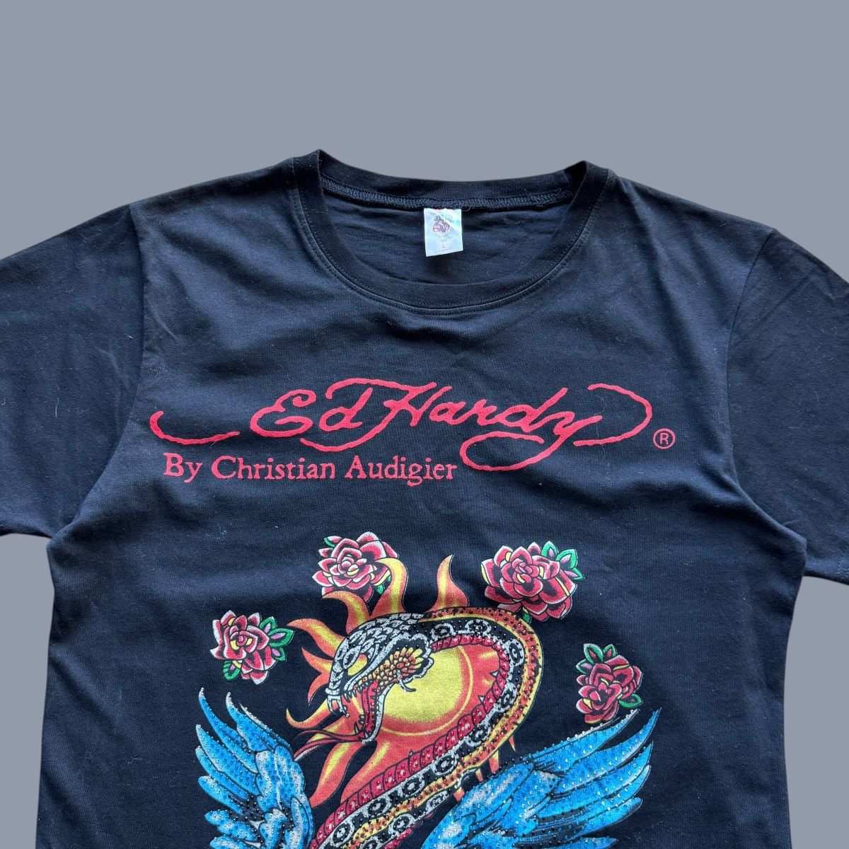 Ed Hardy Ed Hardy T Shirt Black Y2K Swag Size US L / EU 52-54 / 3 - 3 Thumbnail