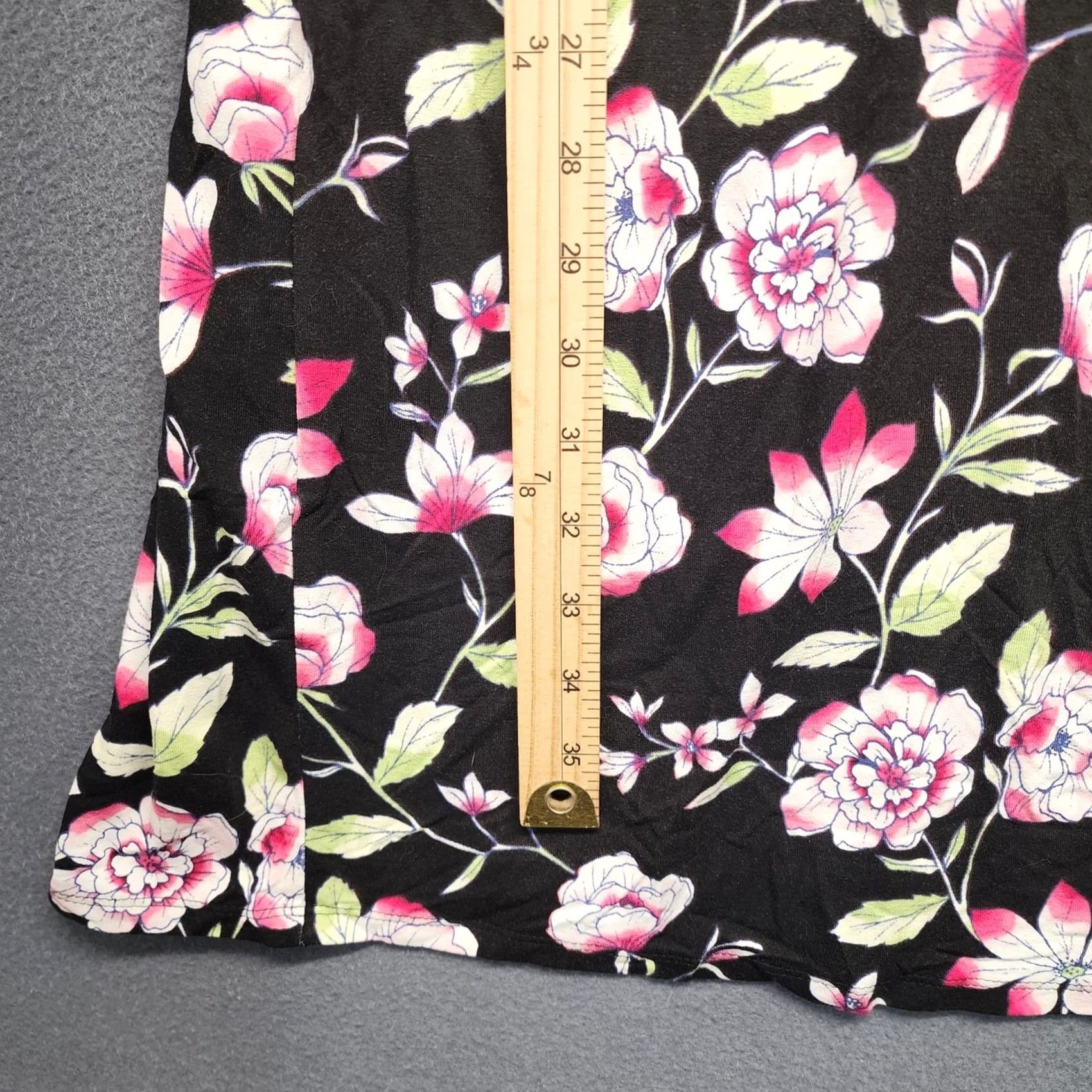 J. Jill J Jill Wearever Collection Dress Women 1X Black Floral Shift Long Sleeve Midi Pullover Casual Womens (no extra text) Size XL / US 12-14 / IT 48-50 - 5 Thumbnail