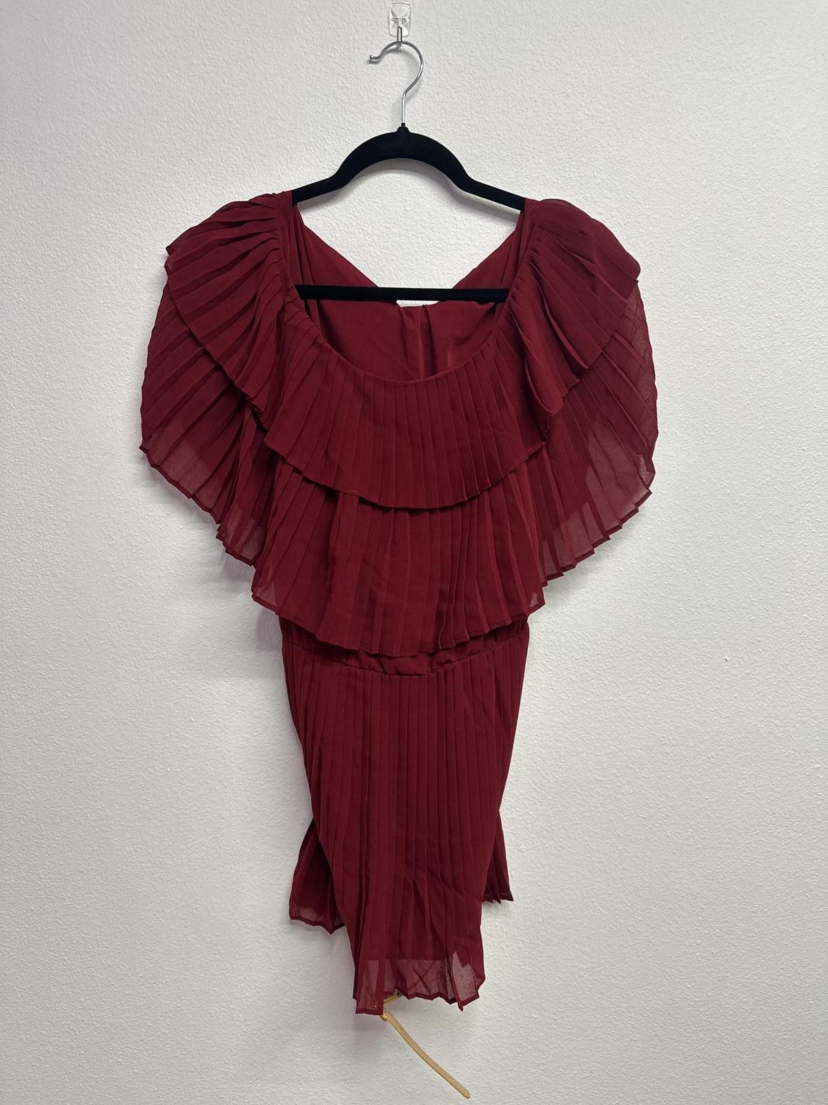 Imran Potato IMAN 1X Elegant Pleated Ruffle Dress Size XL / US 12-14 / IT 48-50 - 1 Thumbnail