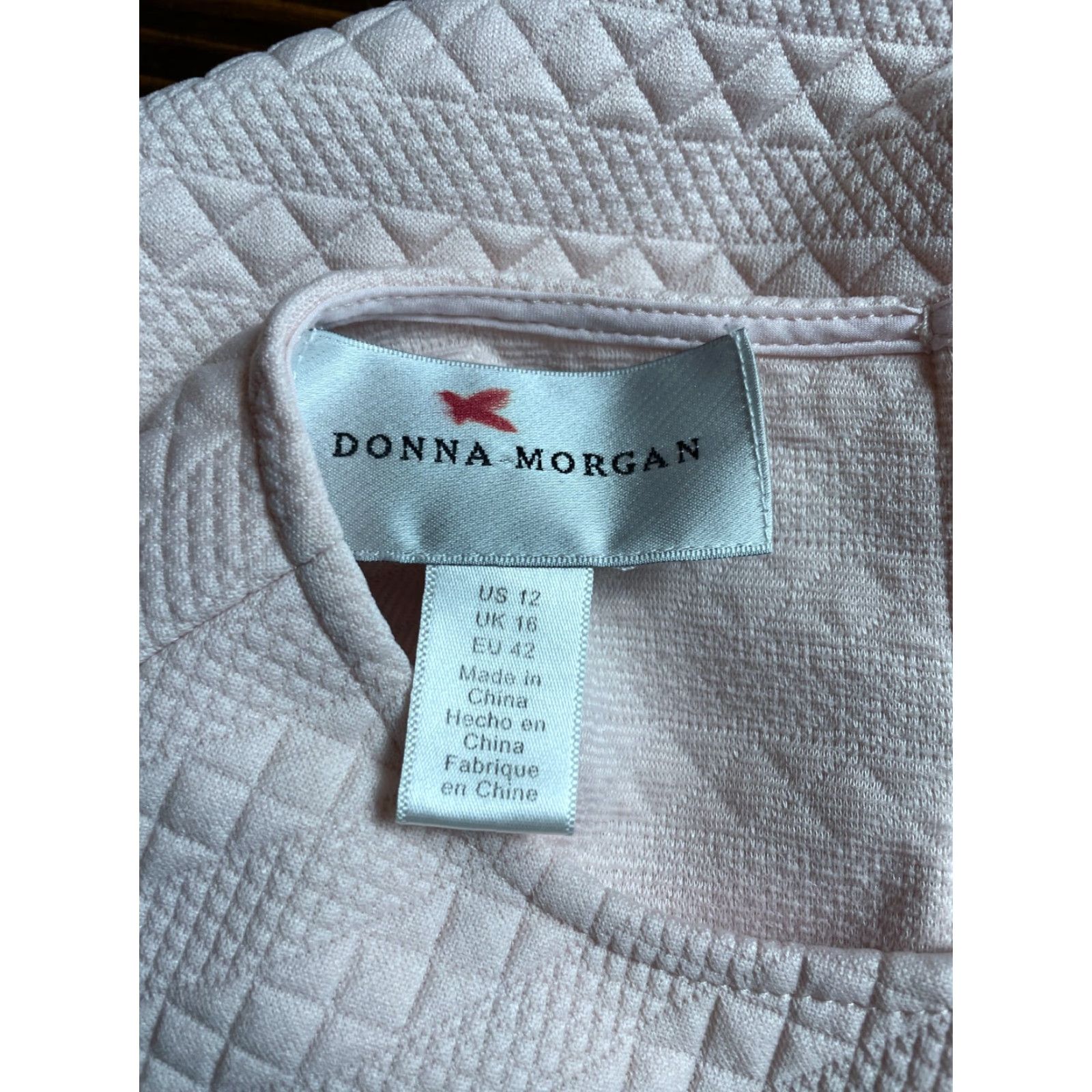 Donna Morgan Donna Morgan Shirt Dress Womens Size 12 Pink Above Knee Sleeveless Textured Size XL / US 12-14 / IT 48-50 - 3 Thumbnail