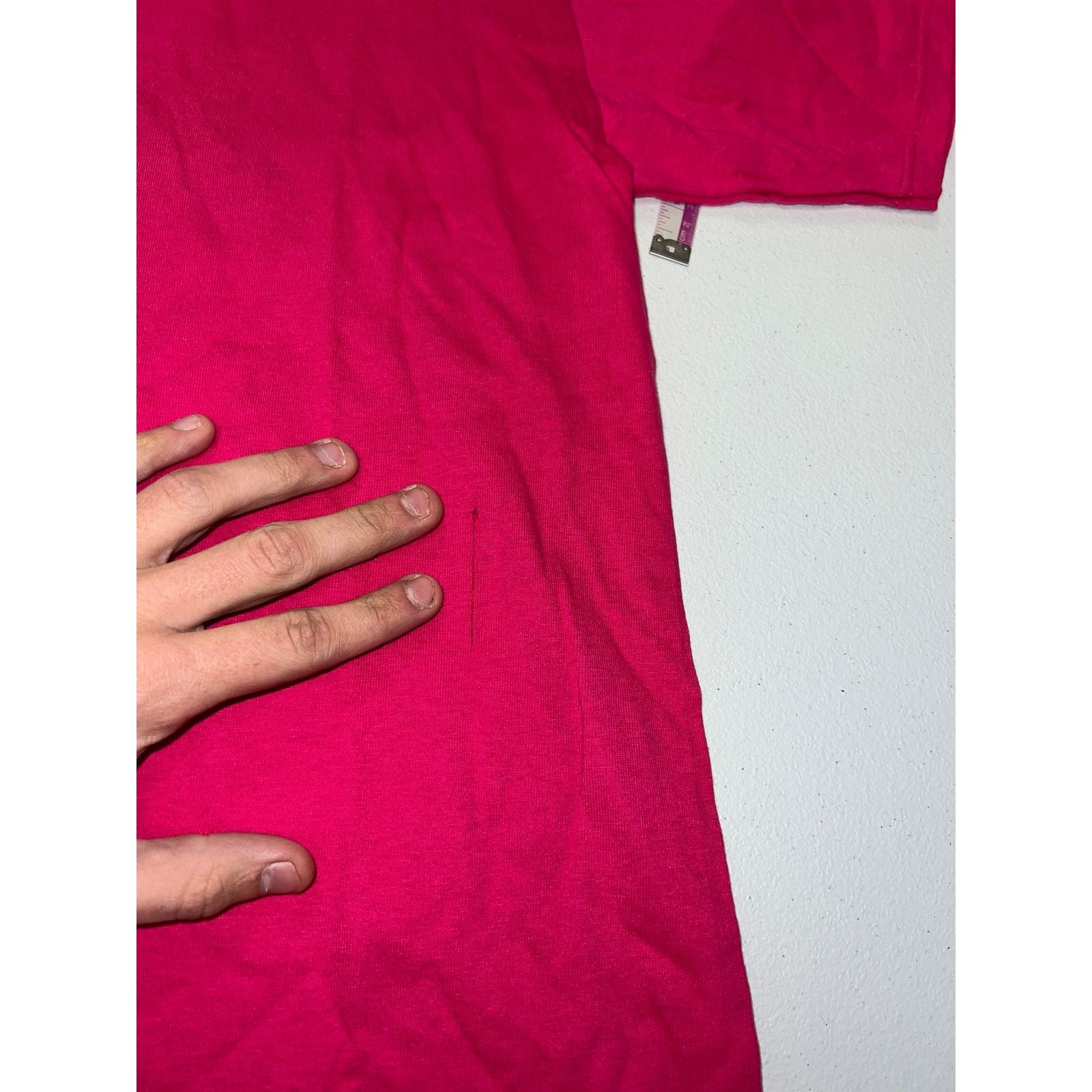 Jerzees 90s Vintage Bright Pink Blank Shirt Jerzees USA Made Large Size US L / EU 52-54 / 3 - 7 Thumbnail