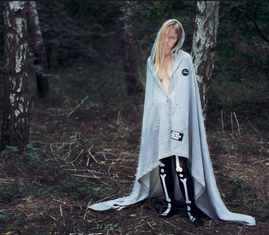 Pre-owned Raf Simons Sweatshirt Hoodie Cape Cloak In Gray