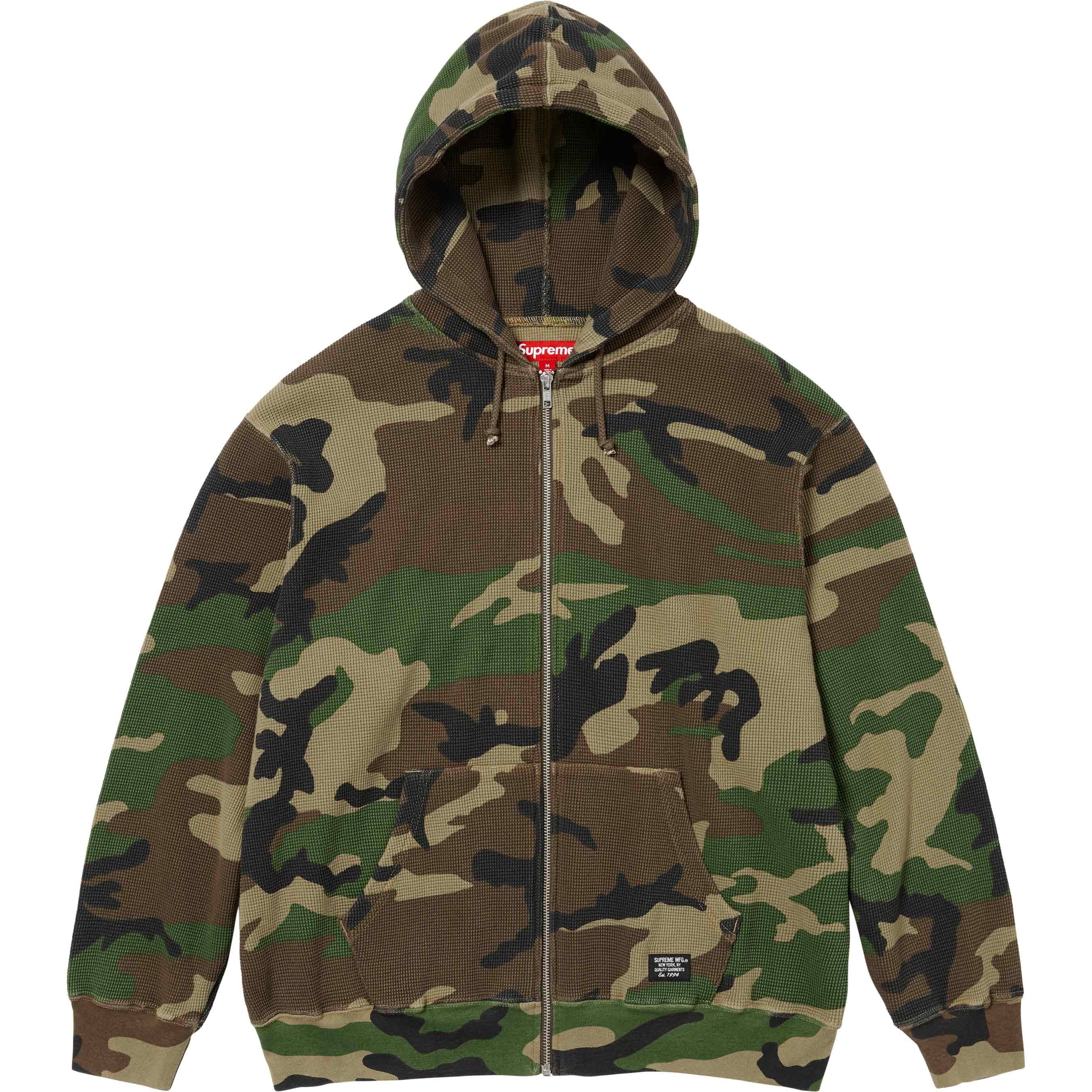 Supreme supreme hooded zip up thermal (woodland camo) M | Grailed