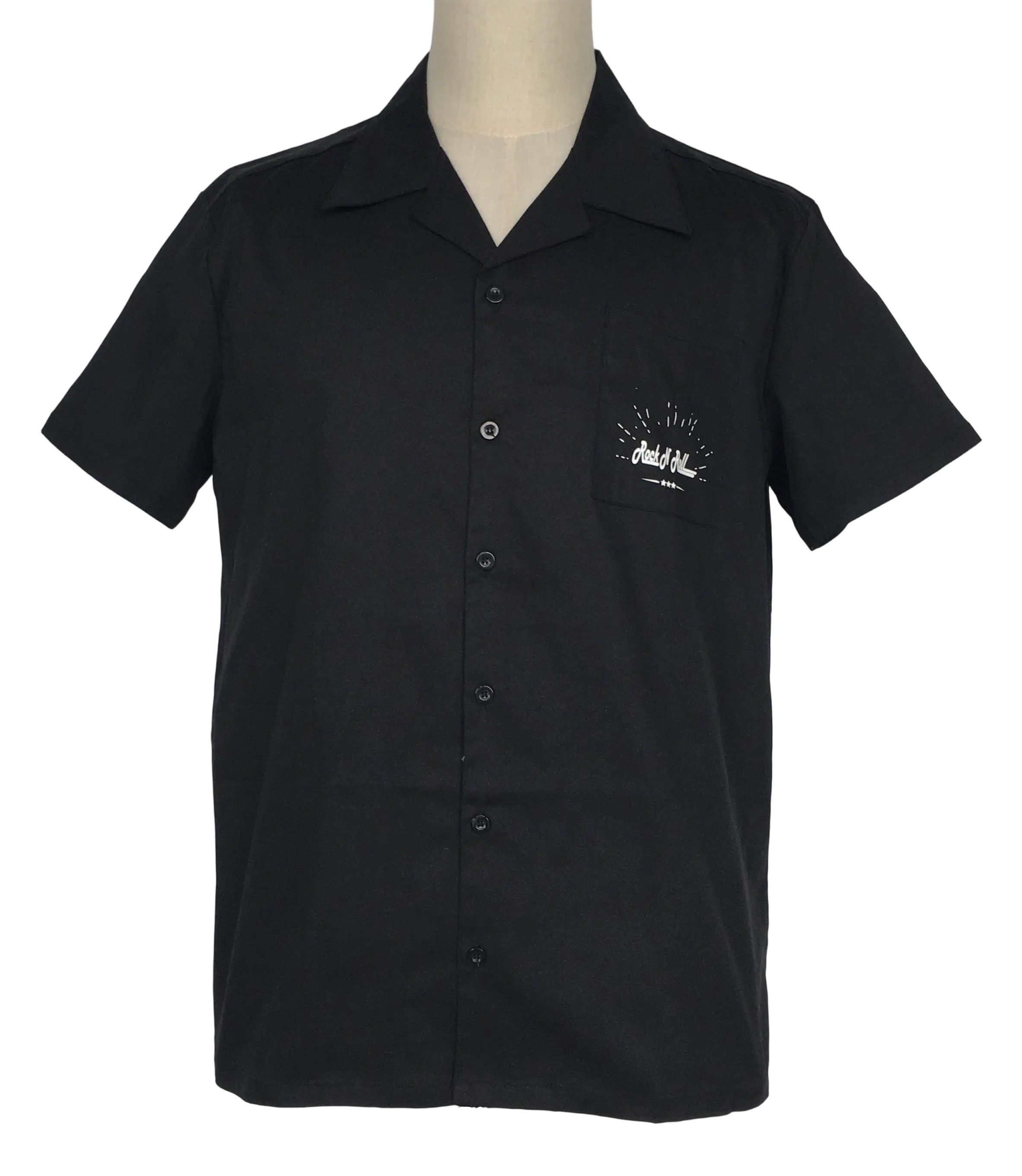 Other Black Men Shirts Solid Color Workshirt Printed On The Pocket Size US XL / EU 56 / 4 - 1 Thumbnail