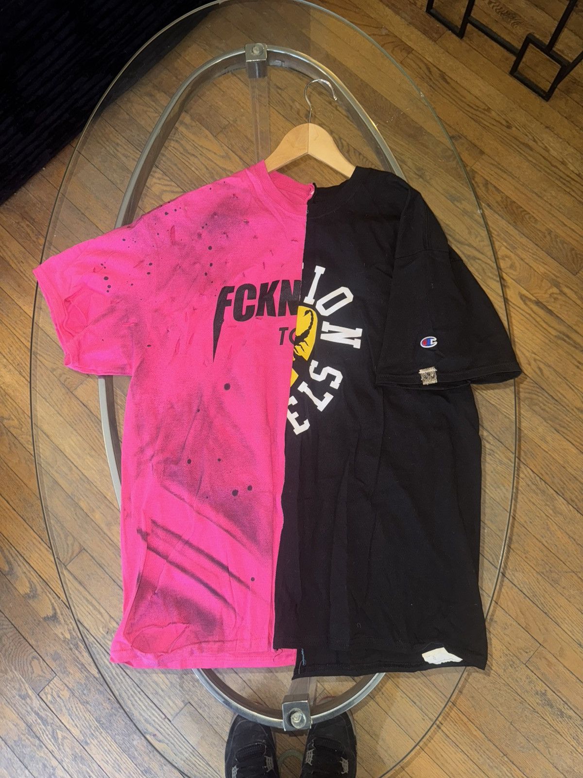 Handmade WESTSIDE GUNN GRISELDA HALF & HALF T-SHIRT Size US XL / EU 56 / 4 - 1 Thumbnail