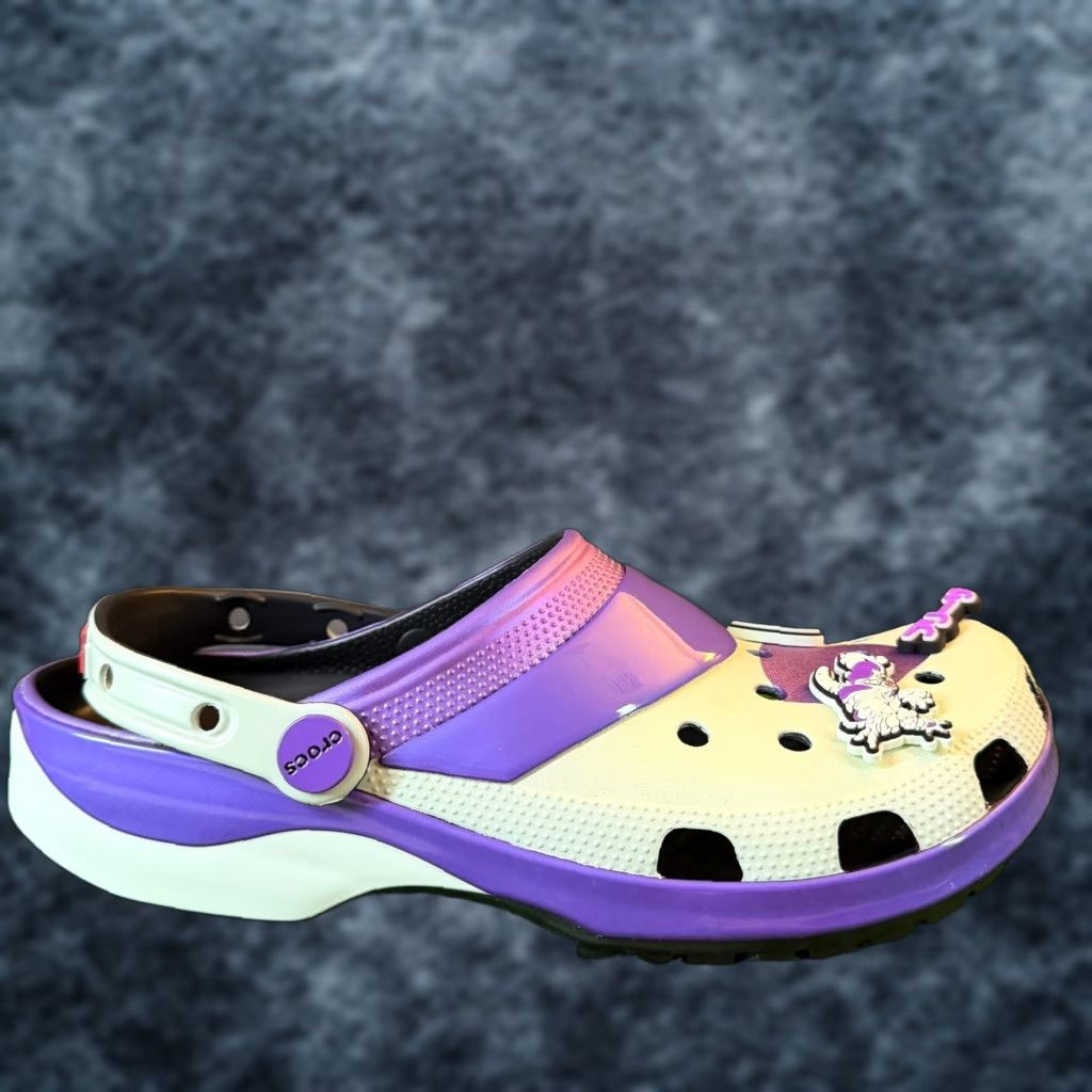 Crocs VINTAGE Dragon Ball Z Crocs Classic Clogs Purple Light Green Mens 10 Jibbitz Size US 10 / EU 43 - 1 Thumbnail