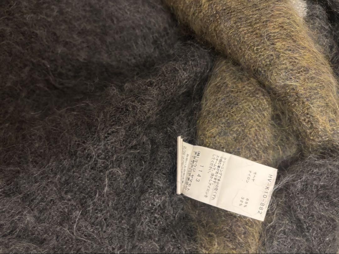 Yohji Yamamoto yohji yamamoto POUR HOMME Mohair color-pattern knit Size US L / EU 52-54 / 3 - 9 Thumbnail
