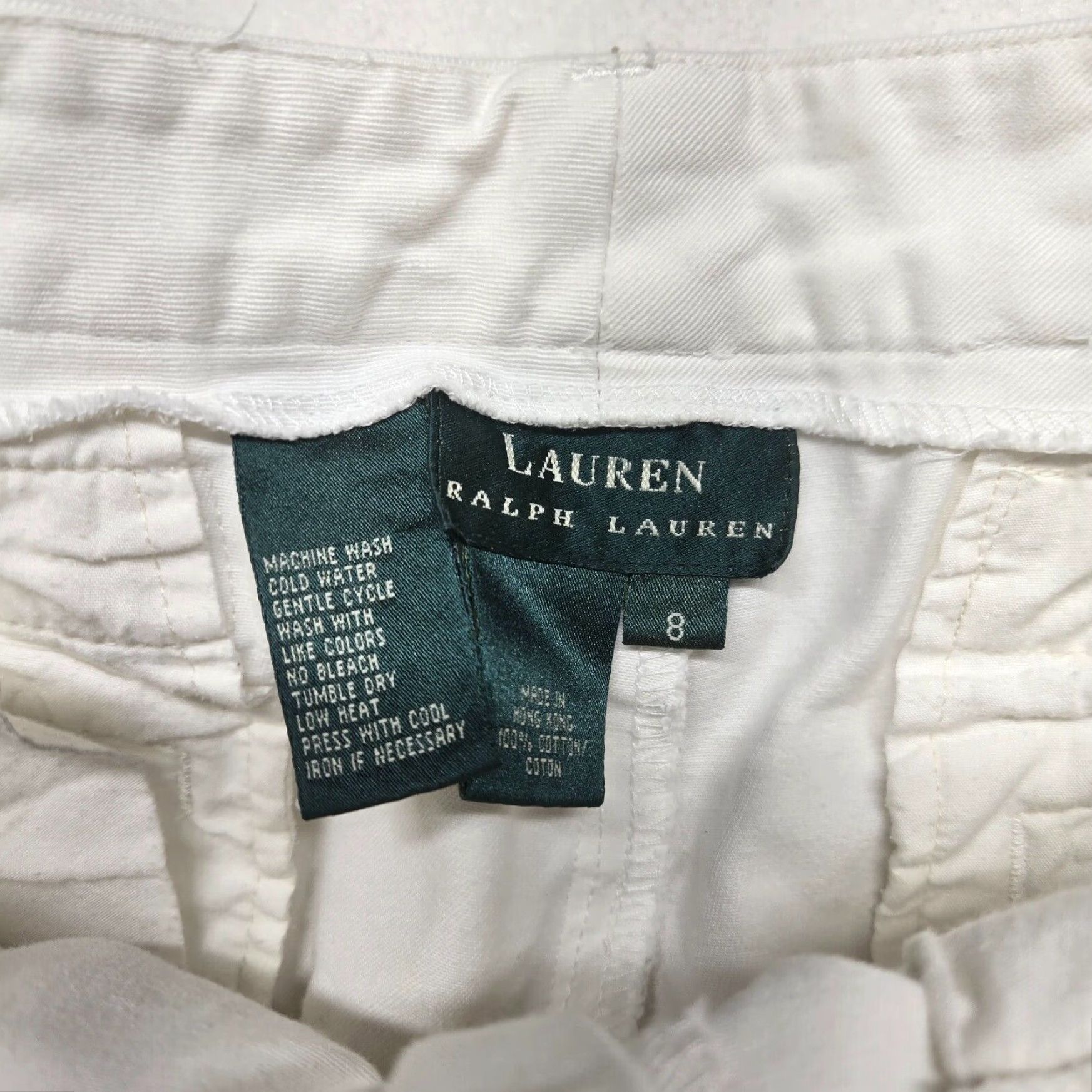 Ralph Lauren Lauren Ralph Lauren White Cropped Pants Adult Women's 8 Size 30" / US 8 / IT 44 - 3 Thumbnail