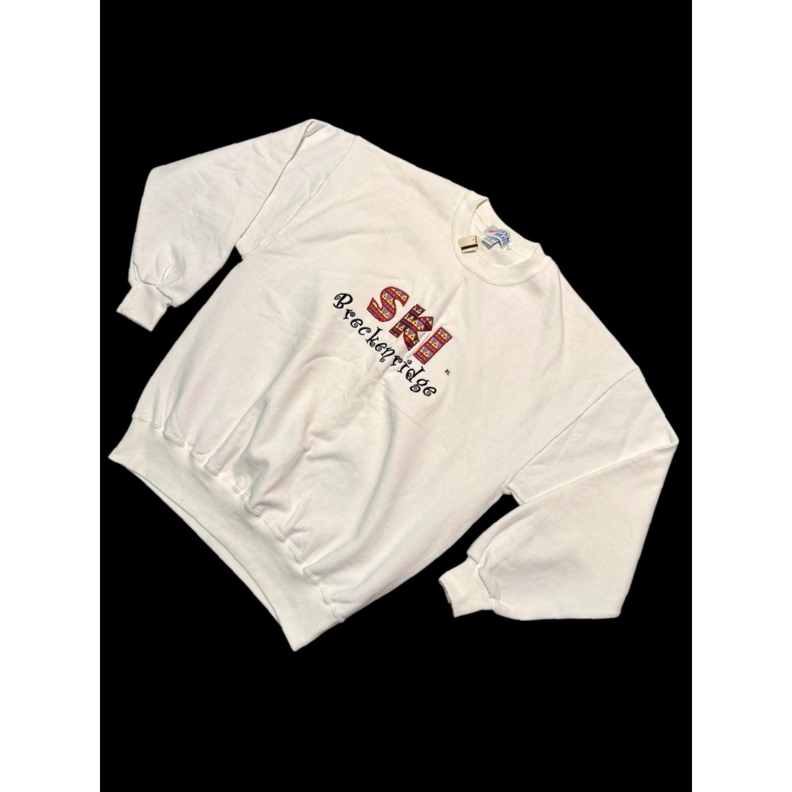 Jerzees VINTAGE Jerzees Sweatshirt Breckenridge Ski 80's White XL USA Made NWT Rare Mens Pullover Crew neck Knit Mockup? Size US XL / EU 56 / 4 - 4 Thumbnail
