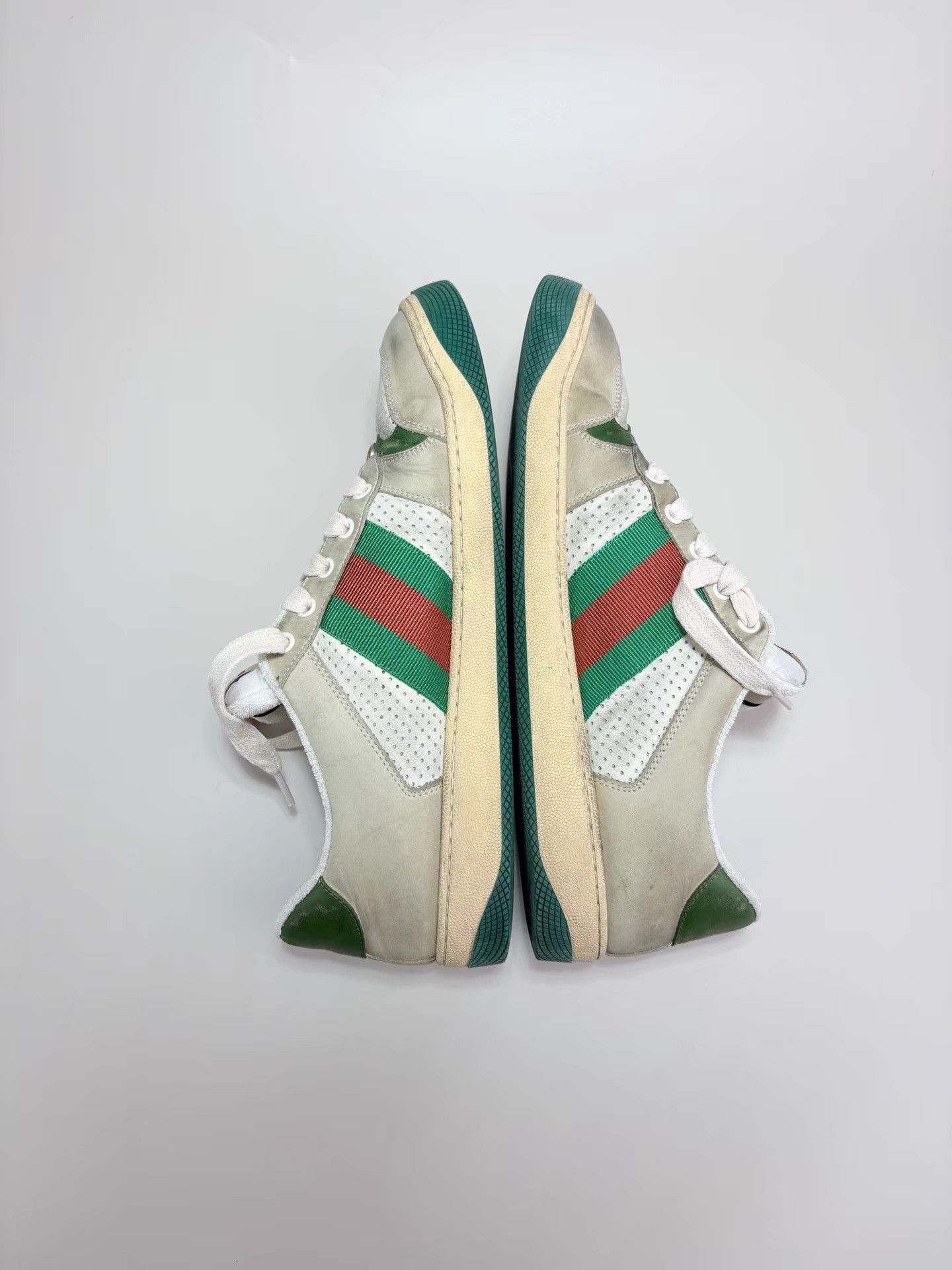 Gucci GUCCI Red & Green Dirty Sneakers Size US 10 / EU 43 - 5 Thumbnail
