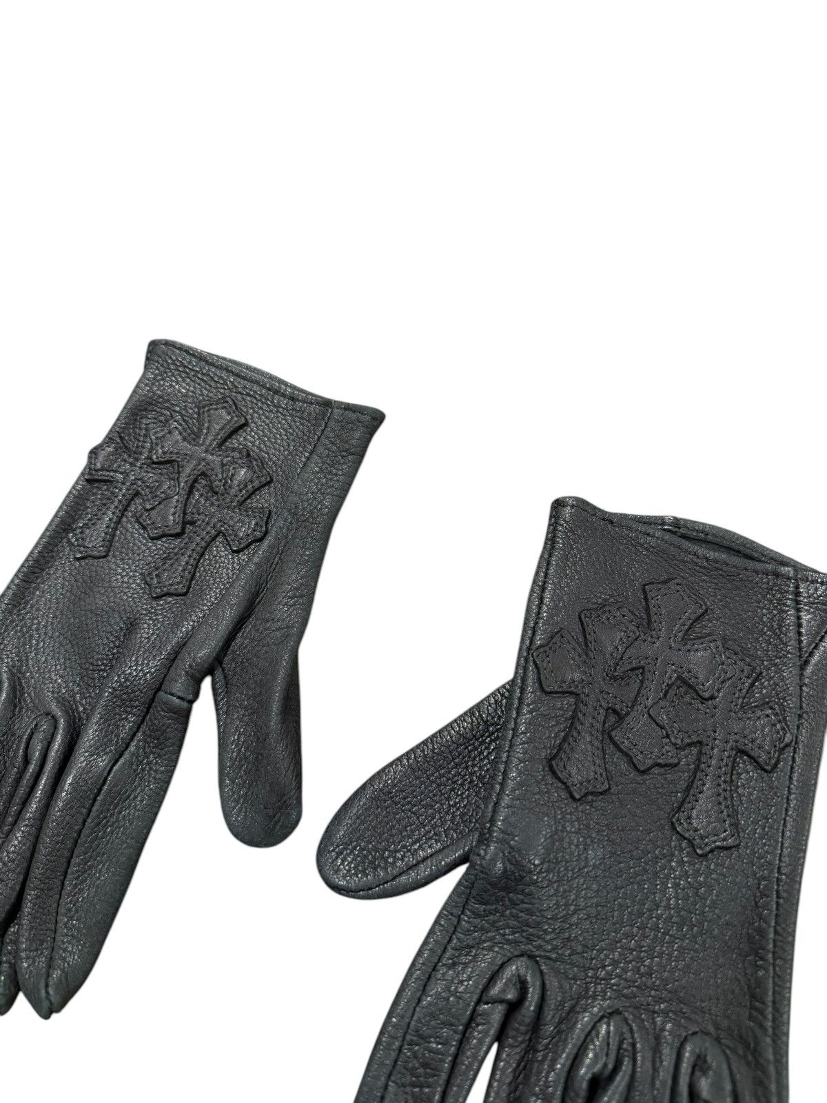 Chrome Hearts SZ 8 Cross Patch Leather Gloves Size ONE SIZE - 4 Thumbnail