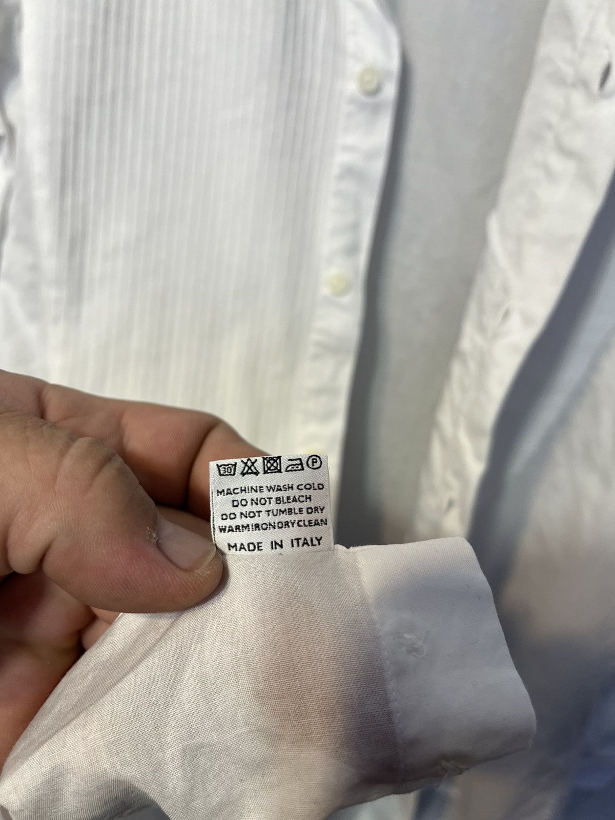 Canali Canali Luxury White Slim Fit Shirt Button Up Made in Italy Size US S / EU 44-46 / 1 - 10 Thumbnail