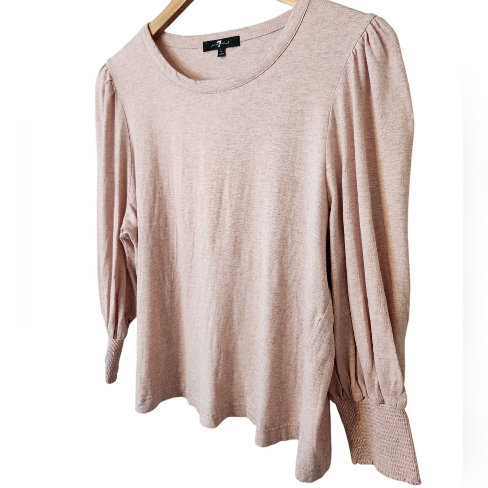 7 For All Mankind 7 For All Mankind Poof Puff Sleeve boxy top Large Size L / US 10 / IT 46 - 2 Thumbnail
