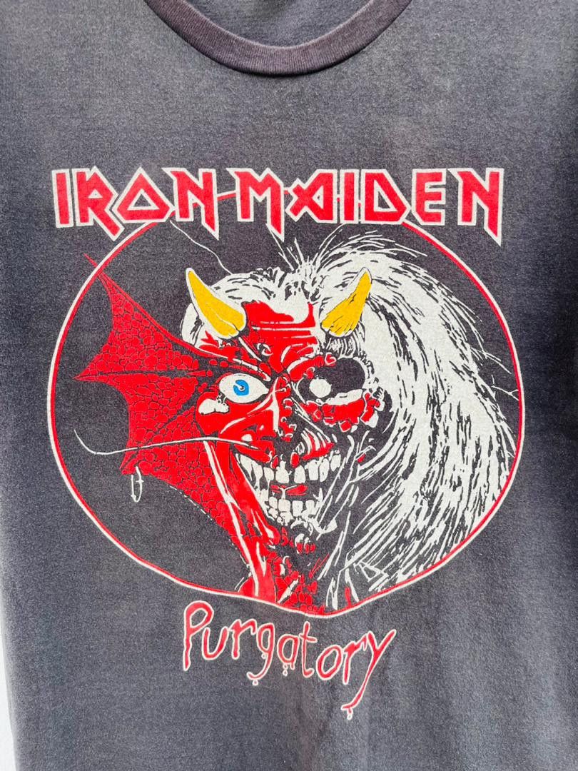 Band Tees × Vintage Vintage 80s Iron Maiden Purgatory Alive In America Size US M / EU 48-50 / 2 - 6 Thumbnail