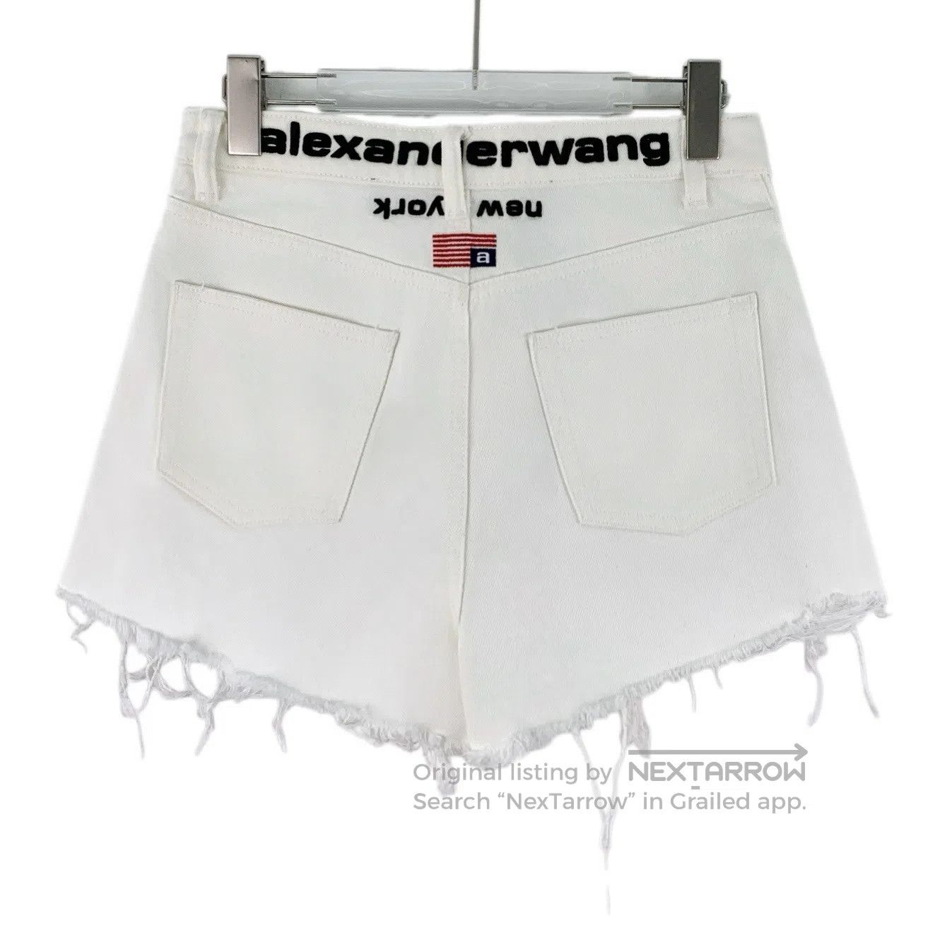 Alexander Wang Alexander Wang White Destroyed Fringe Design Cotton Casual Size 28" / US 6 / IT 42 - 2 Thumbnail