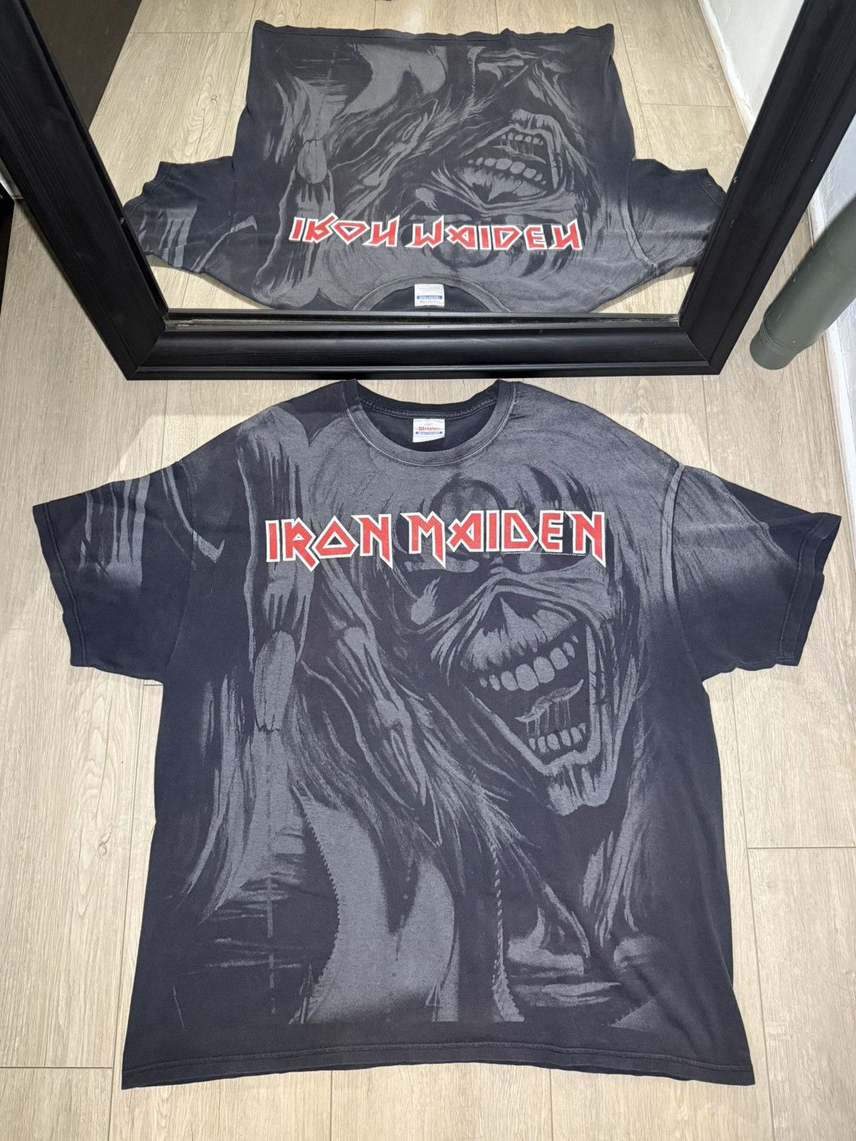 Band Tees × Vintage Vintage / Y2K Rare 2009 Iron Maiden All Over Print Devil Size US XXL / EU 58 / 5 - 2 Thumbnail