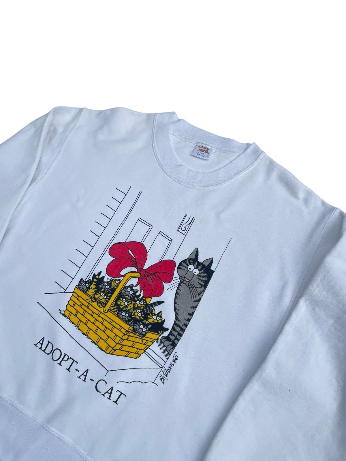 Vintage Vintage Crazy Shirt Adopt A Cat Crewneck Size US S / EU 44-46 / 1 - 2 Thumbnail