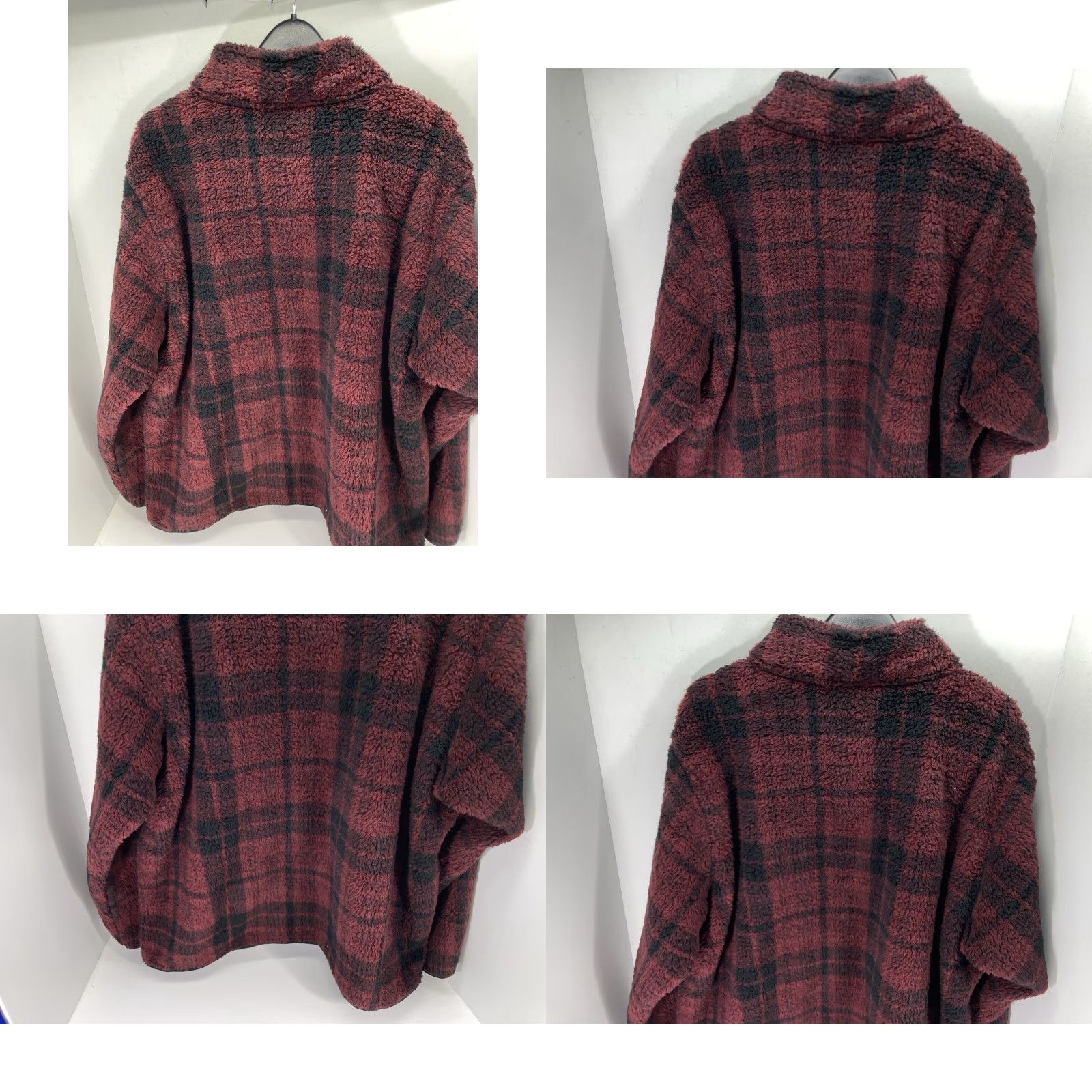 Eddie Bauer Eddie Bauer Sherpa Fleece Jacket Women 2XL Red Plaid Full Zip Mock Neck NWT Size XXL / US 16-18 / IT 52-54 - 8 Thumbnail