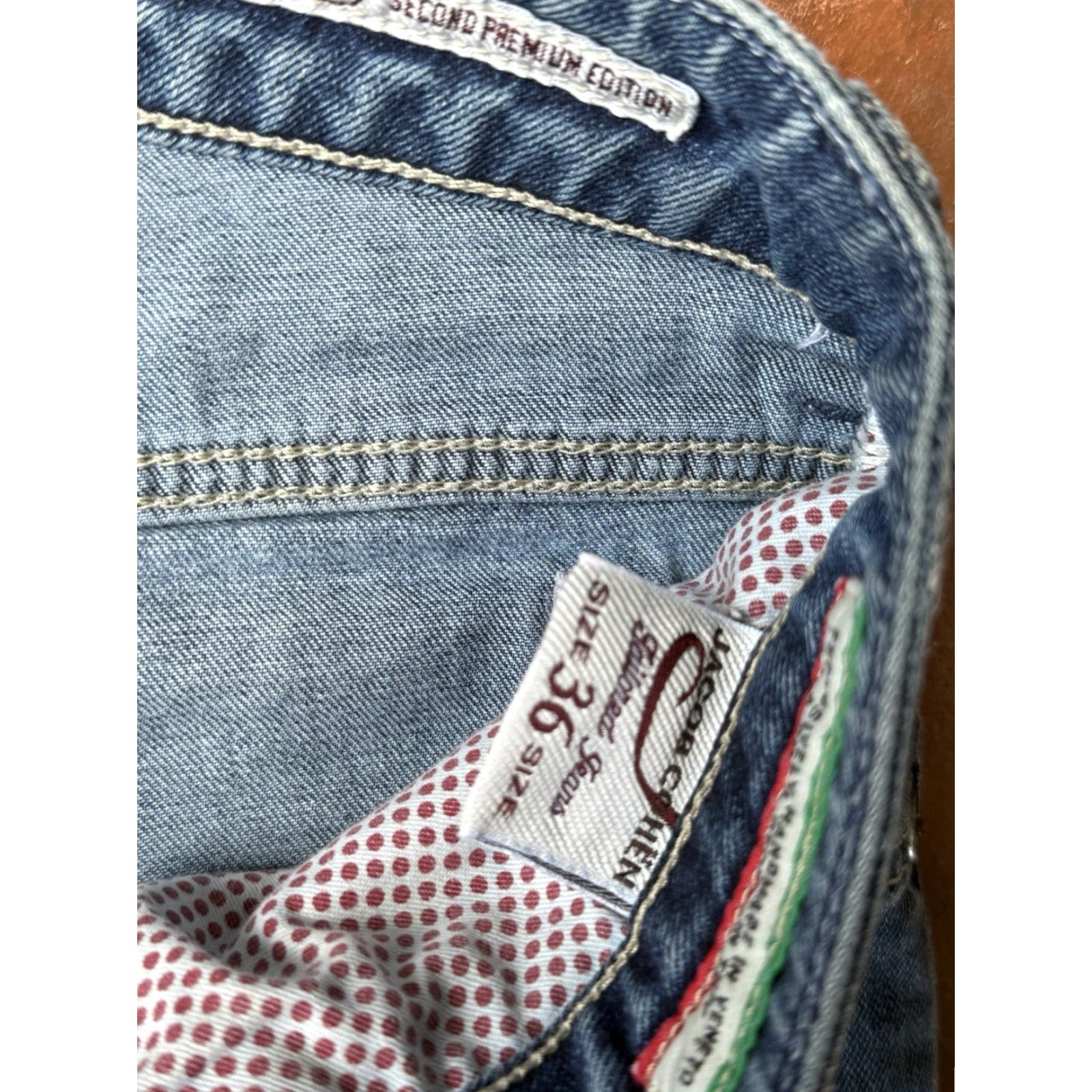 Jacob Cohen VINTAGE Jacob Cohen Italy Handmade Luxury Blue Denim Jeans 36 Slim Men City Logo 27.5 Inseam 5-Pocket Design Size US 36 / EU 52 - 3 Thumbnail