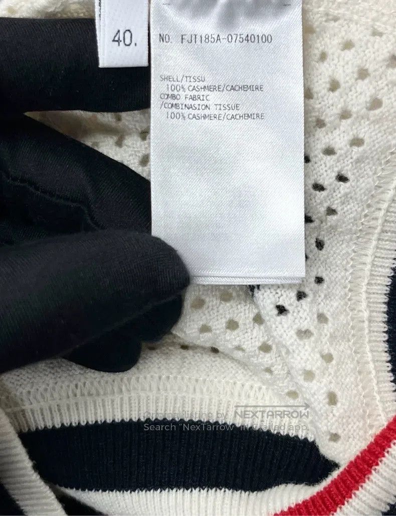 Thom Browne Thom Browne Beige Openwork Dog Pattern Cardigan Jacket Size US XXS / EU 40 - 5 Thumbnail