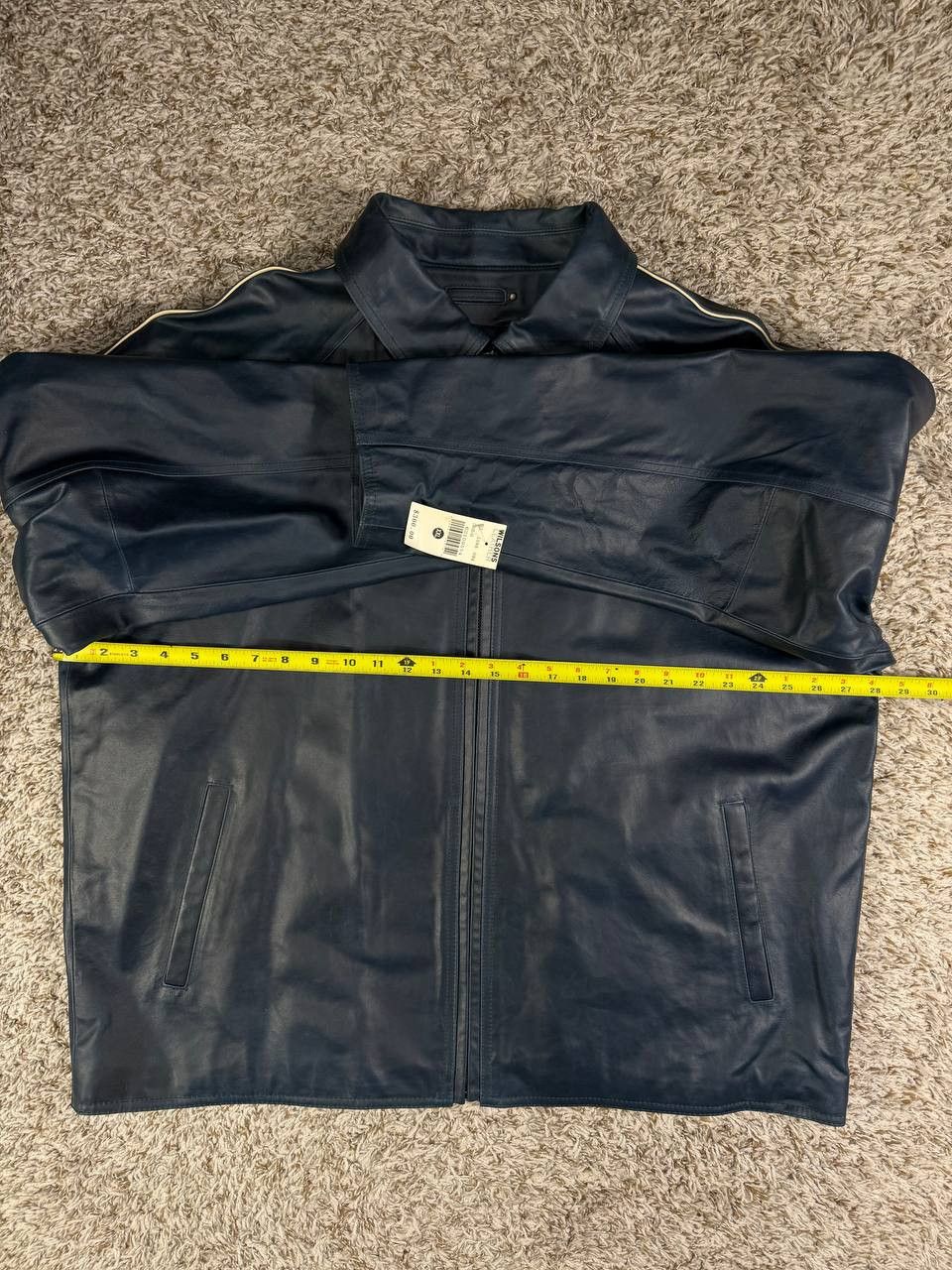 Wilsons Leather Vintage Wilsons Leather M Julian Navy Genuine Leather Jacket Size US XXL / EU 58 / 5 - 9 Thumbnail