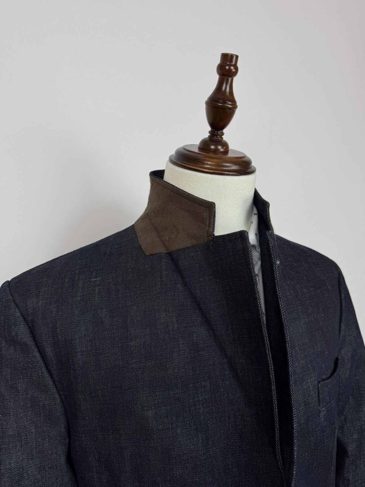 Other Denim Bespoke blue blazer indigo denim sports jacket Size 46R - 8 Thumbnail