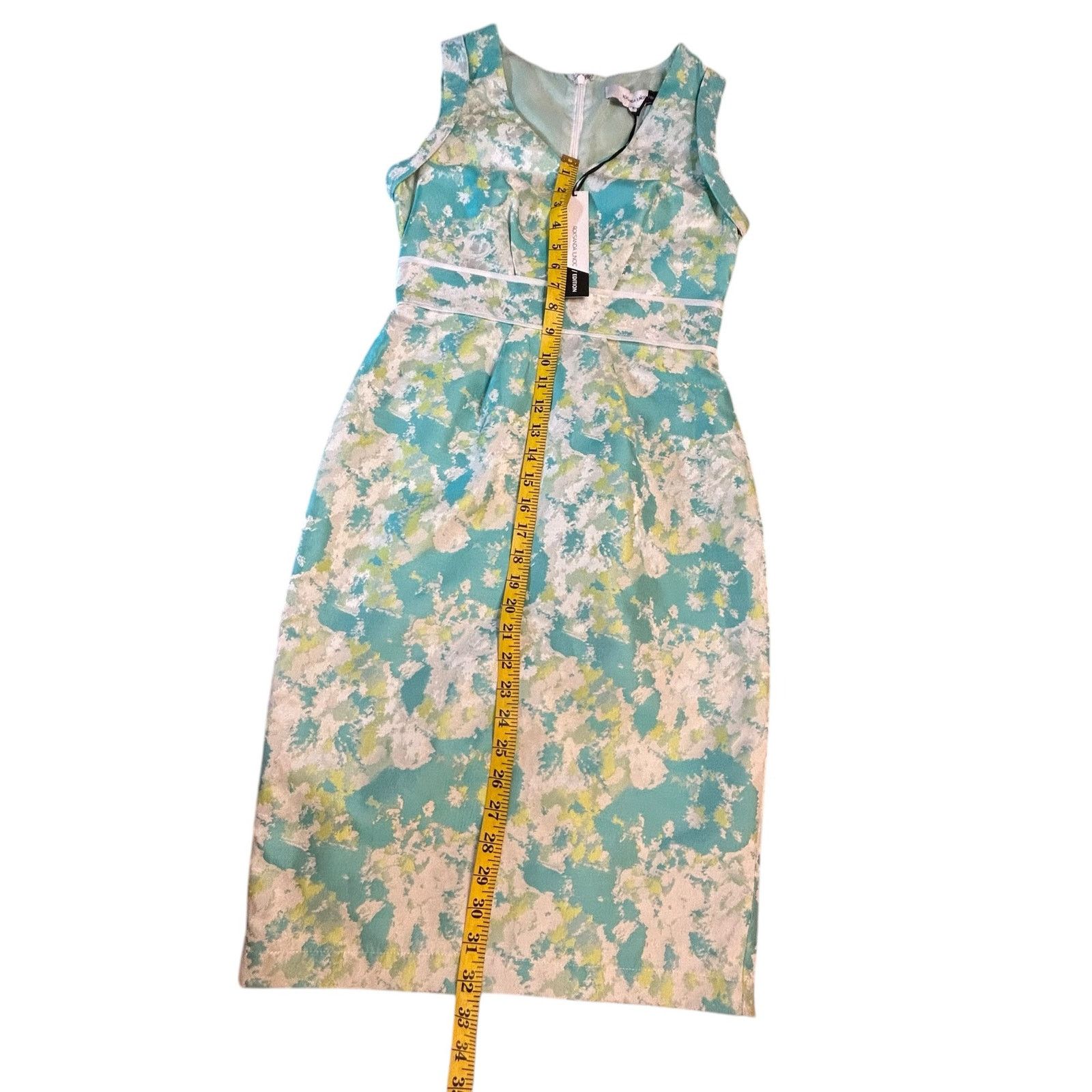 ROKSANDA NWT Roksanda Ilincic Aqua Floral Sheath Dress - Size 8 Size M / US 6-8 / IT 42-44 - 6 Thumbnail
