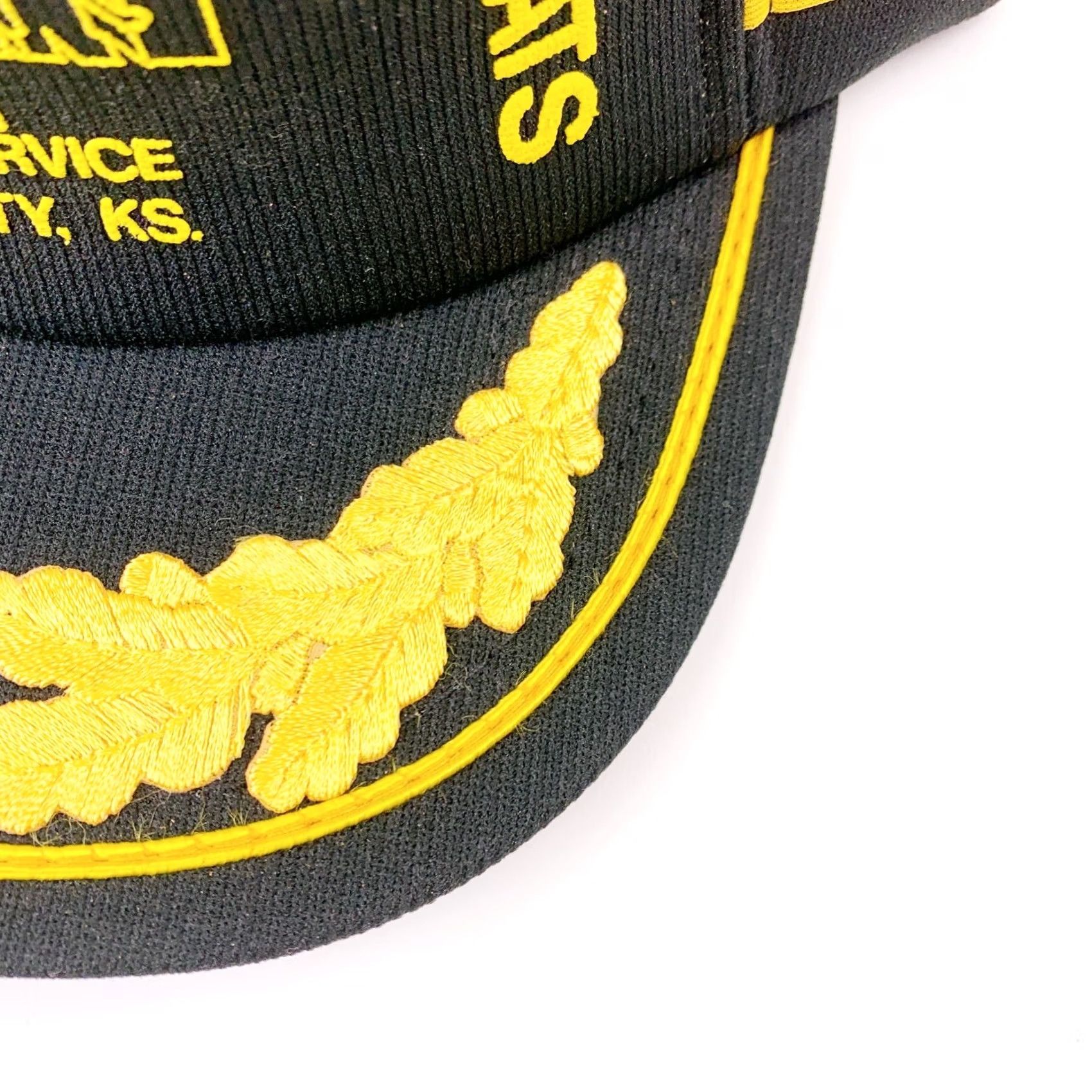 Vintage VINTAGE Plains Well Service Kansas Black Yellow Snapback Hat Cap 1980s Three Stripe Size ONE SIZE - 3 Thumbnail