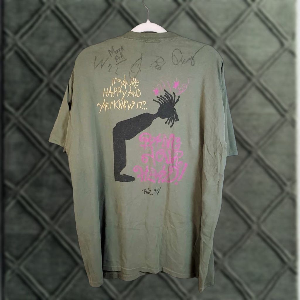 Vintage VINTAGE Audio Adrenaline T Shirt SINGLE STITCH AUTOGRAPHED SIGNED Rare XL Men Green Band Shirts XL Mens Size US XL / EU 56 / 4 - 1 Thumbnail