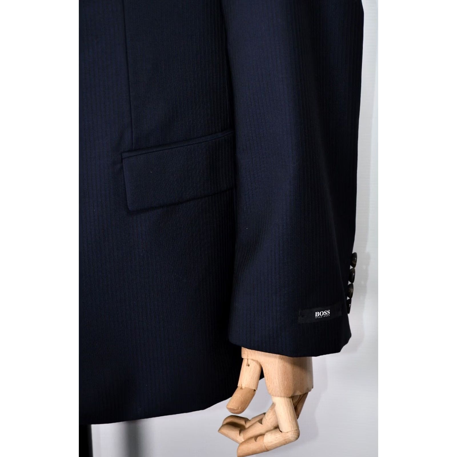 Hugo Boss HUGO BOSS Pasolini Movie US Wool Blazer Jacket Men 44 Blue Striped Blazer Mens Size 44 Vintage: No Size 44R - 7 Thumbnail