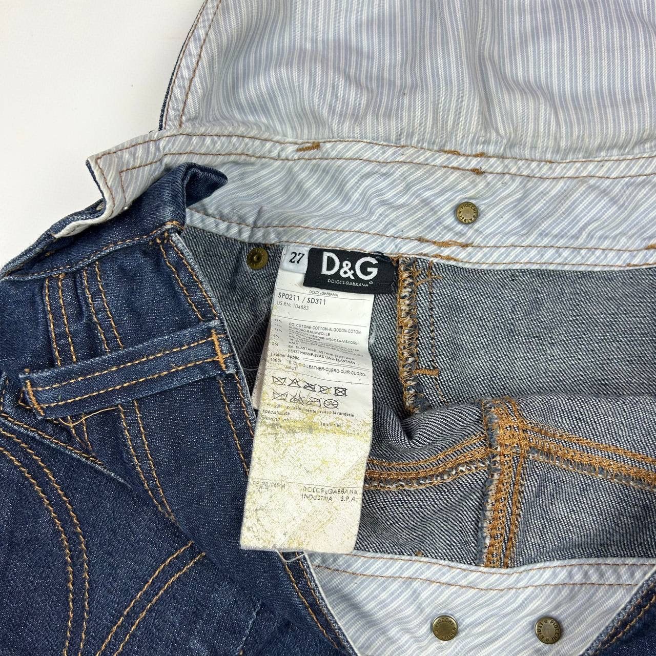 Dolce & Gabbana VINTAGE DOLCE & GABBANA DENIM OVERALLS SUIT SHORTS Size 27" / US 4 / IT 40 - 5 Thumbnail