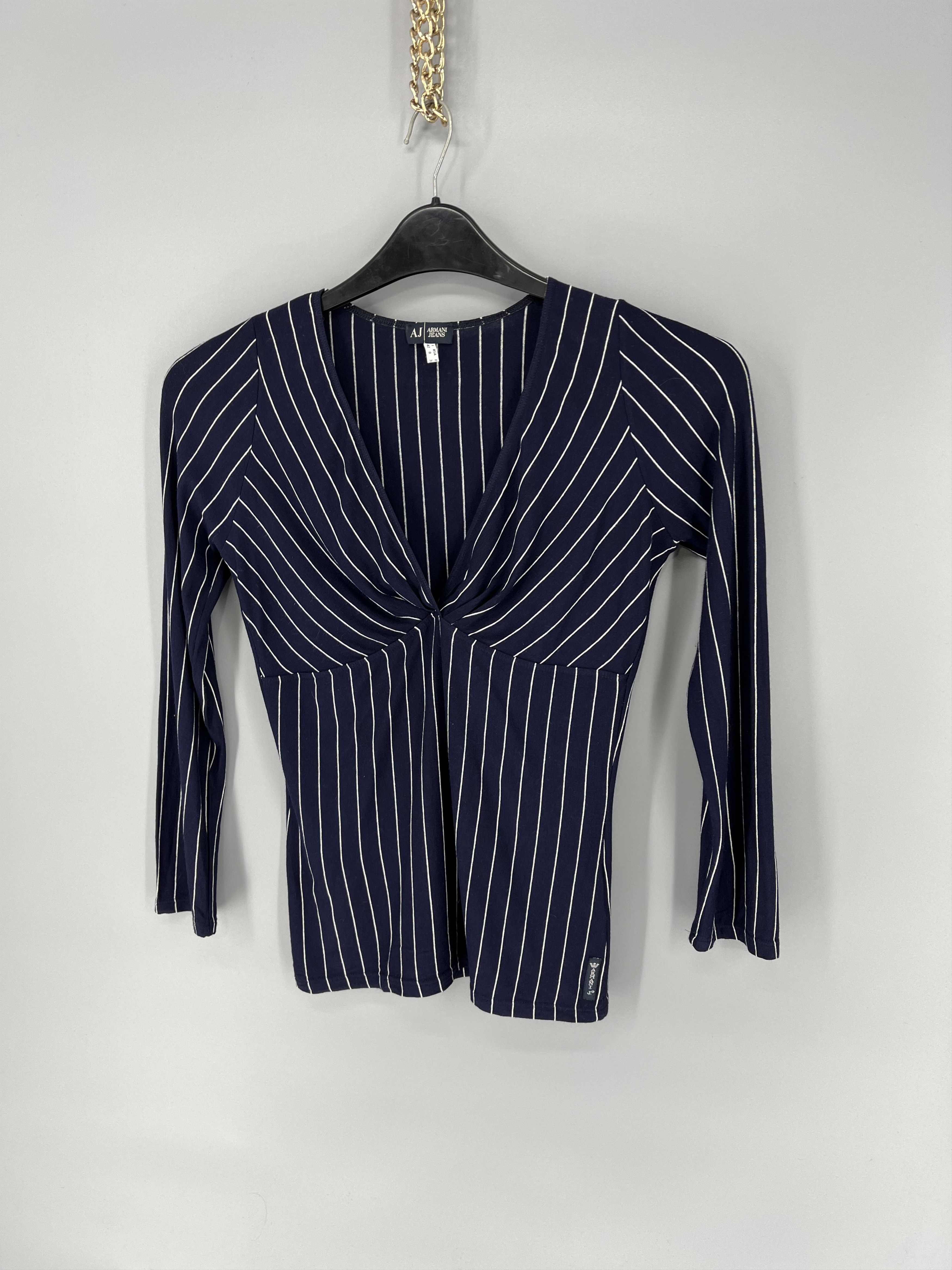 Armani × Giorgio Armani Vintage Y2K Armani Jeans Velvet blouse Size M / US 6-8 / IT 42-44 - 4 Thumbnail