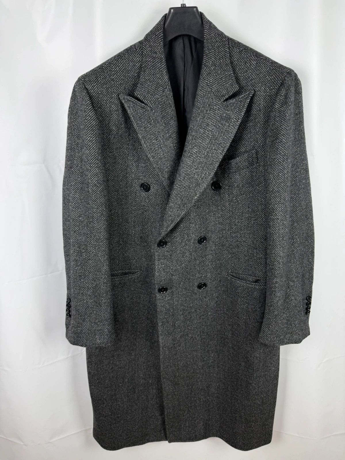 Other Saman Amel Drop 7 Coat Herringbone Wool Double Breasted Size US L / EU 52-54 / 3 - 1 Thumbnail