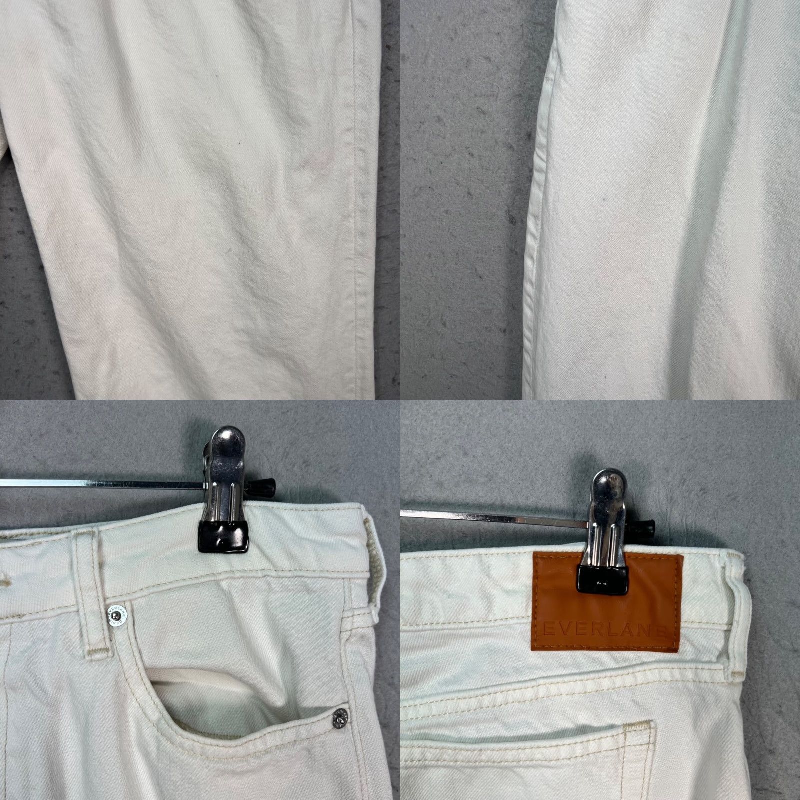 Everlane Everlane Womens 26 White Wide-Leg Organic Cotton Blend Jeans Size 26" / US 2 / IT 38 - 9 Thumbnail