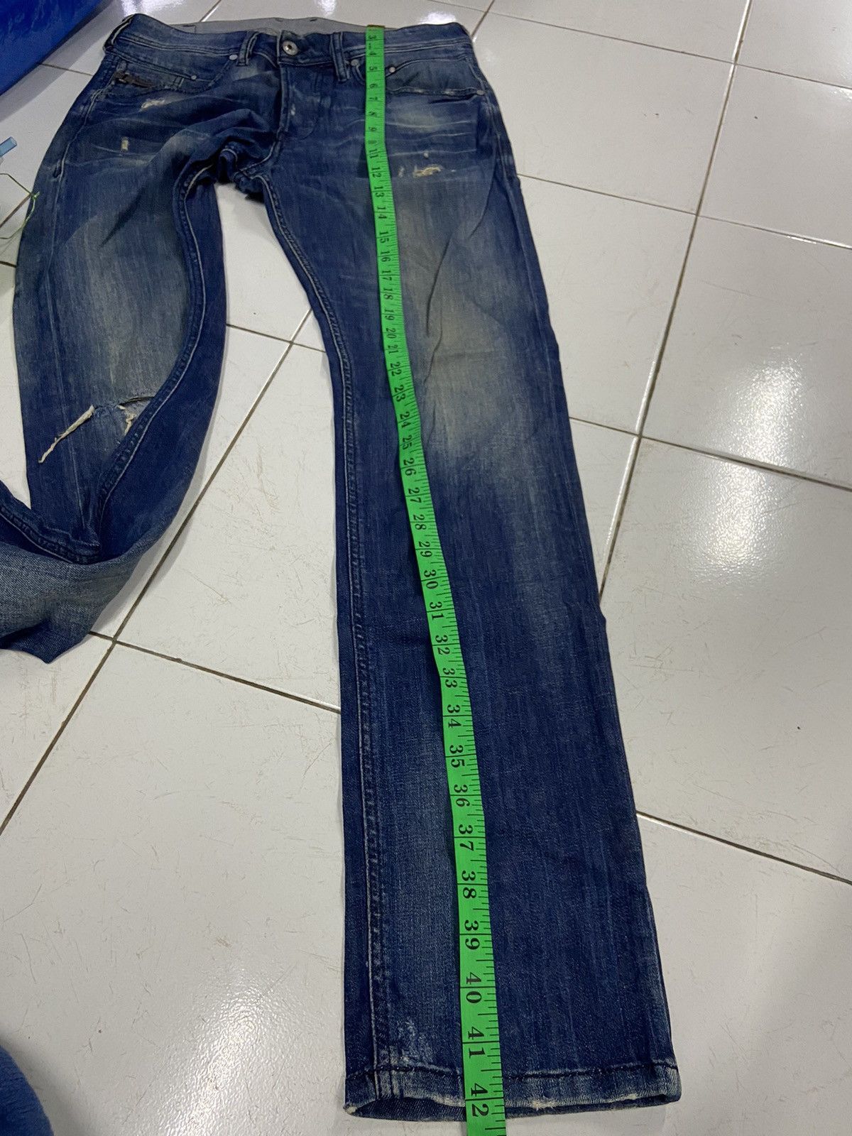Diesel DIESEL INDUSTRY BELTHER REGULAR DISTRESSED SLIM JEANS Size US 30 / EU 46 - 19 Thumbnail
