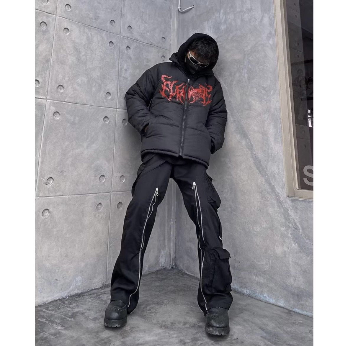 Other Puffer jacket cerberus black streetwear Size US L / EU 52-54 / 3 - 2 Thumbnail