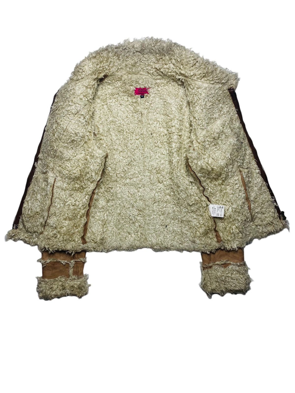If Six Was Nine 2000s Ozoc - Fuzzy Sherpa Suede Jacket Size M / US 6-8 / IT 42-44 - 3 Thumbnail