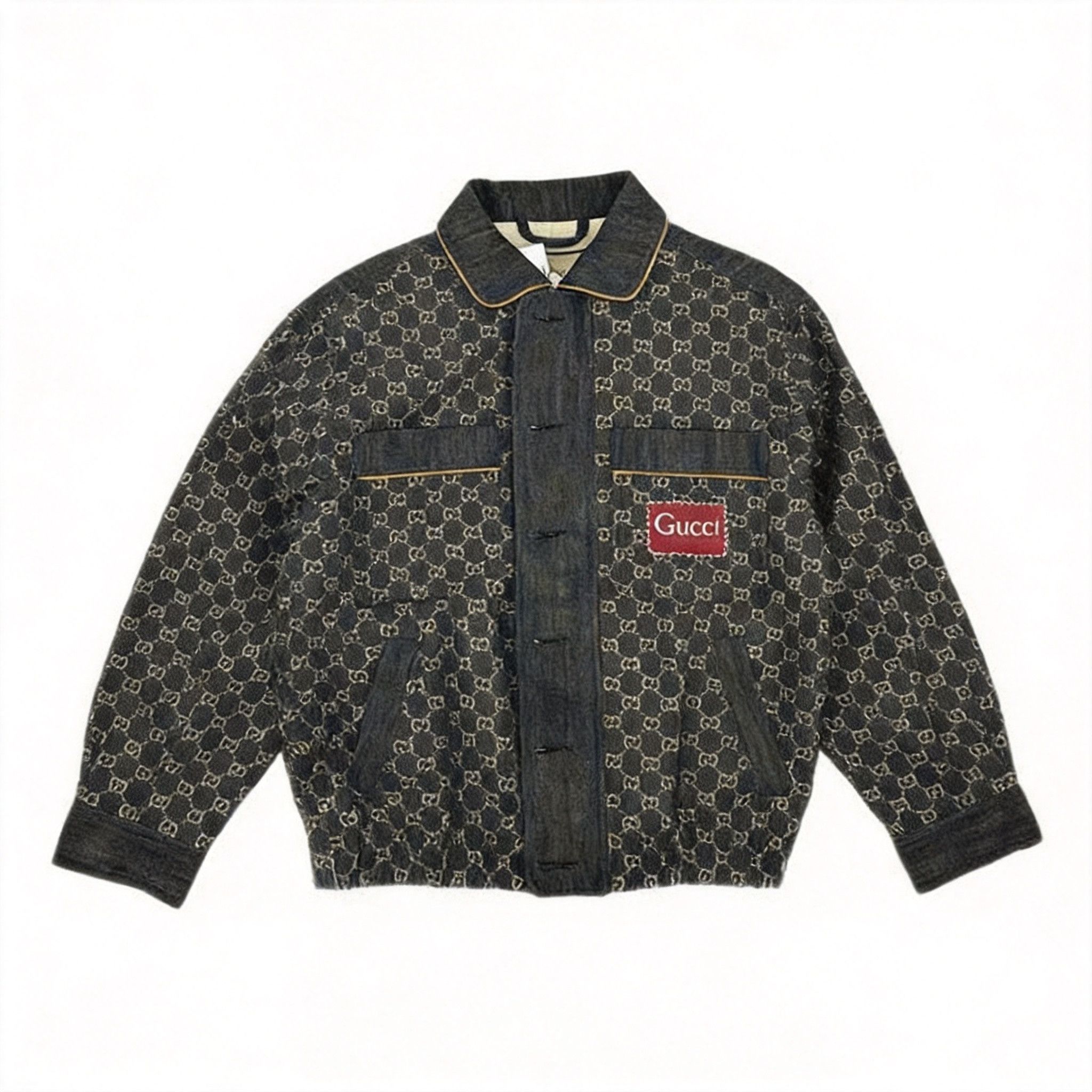 ジャケット・アウター GUCCI by TOM FOR Side dart short blouson Gucci Gucci Tom Ford SS02 Biker Asymmetrical Café Denim Jacket