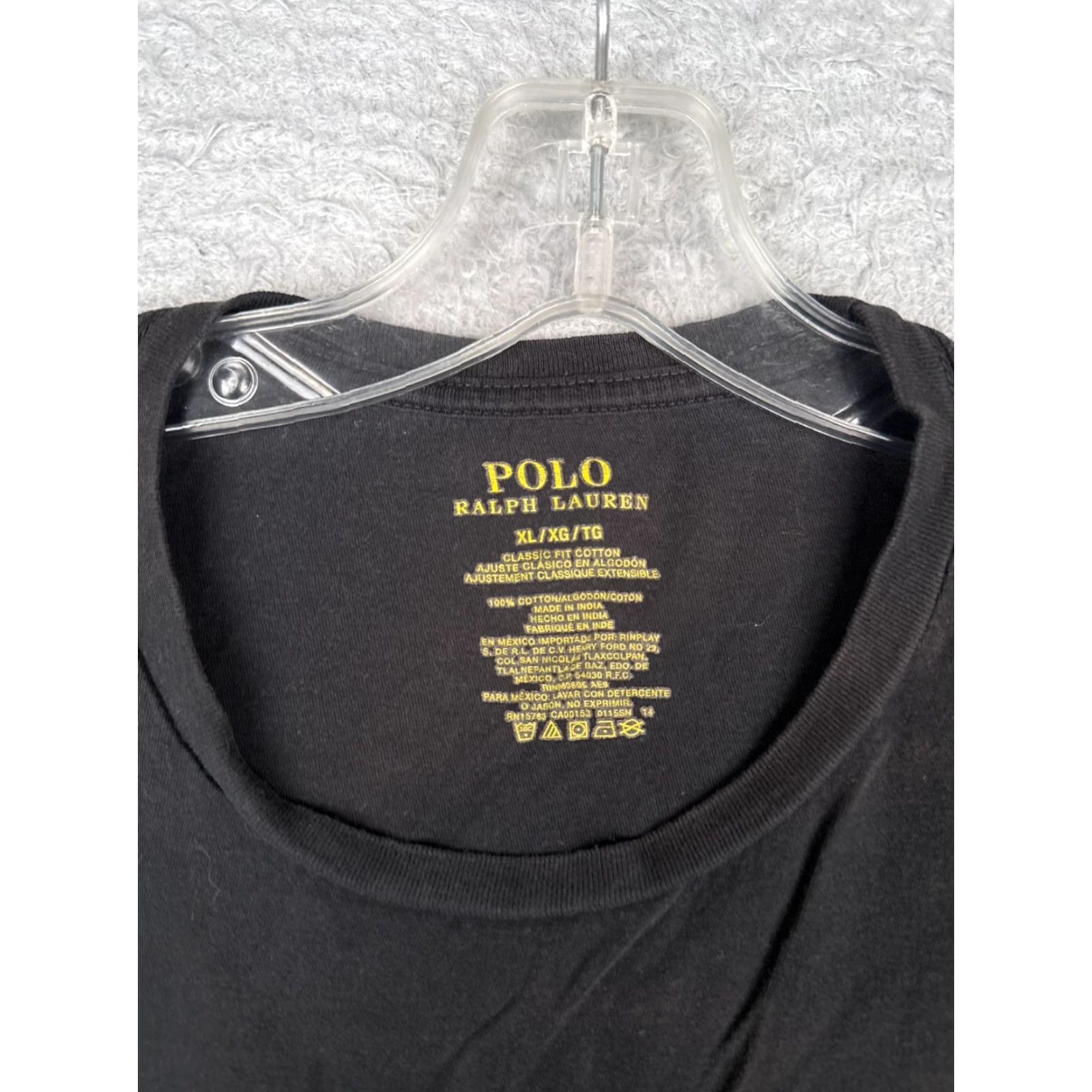 Ralph Lauren VINTAGE Ralph Lauren Shirt Adult XL Black Short Sleeve Cotton Crew READ Size US XL / EU 56 / 4 - 6 Thumbnail