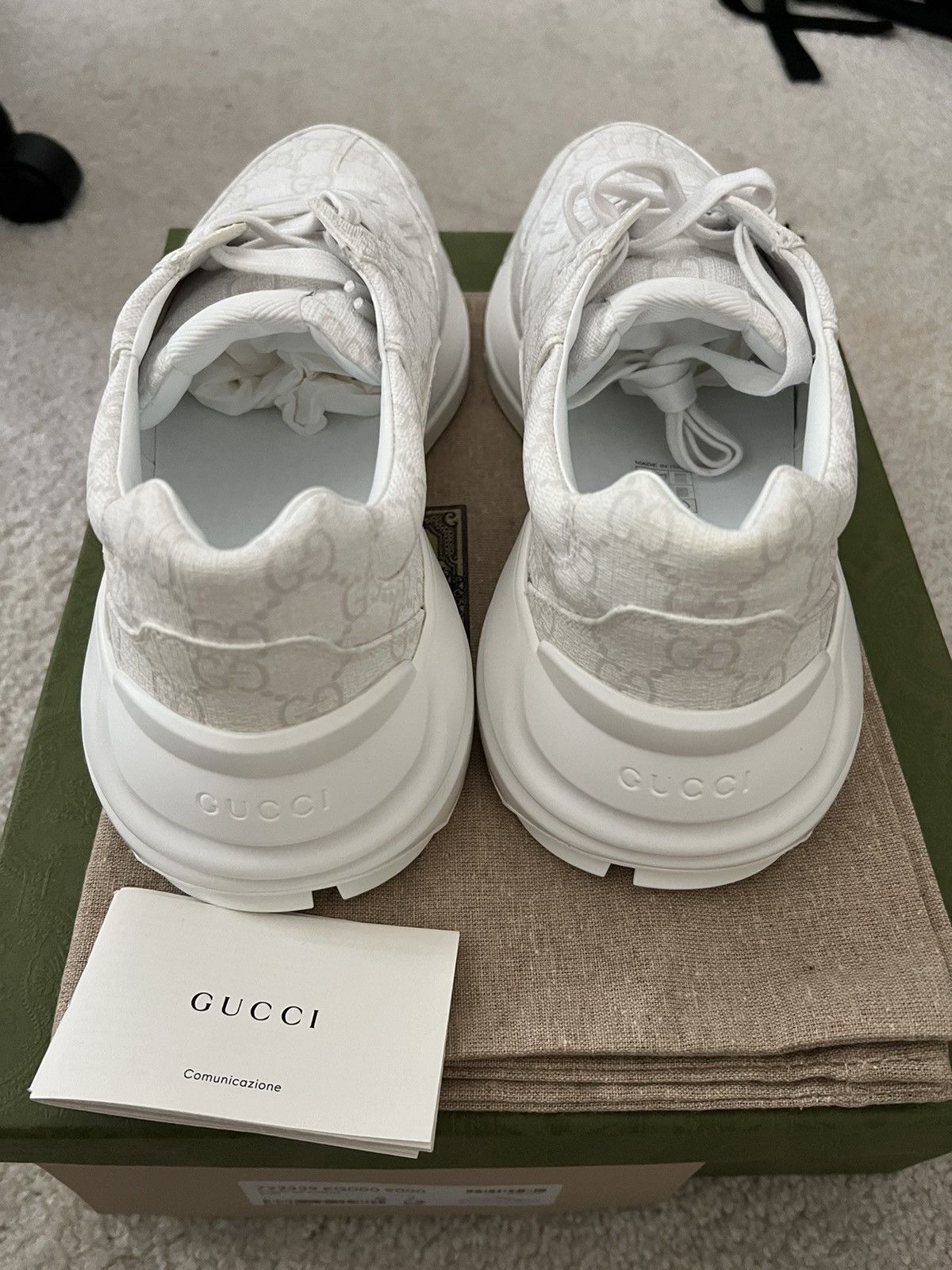 Gucci Gucci Rhyton White GG Supreme Size US 8 / EU 41 - 4 Thumbnail