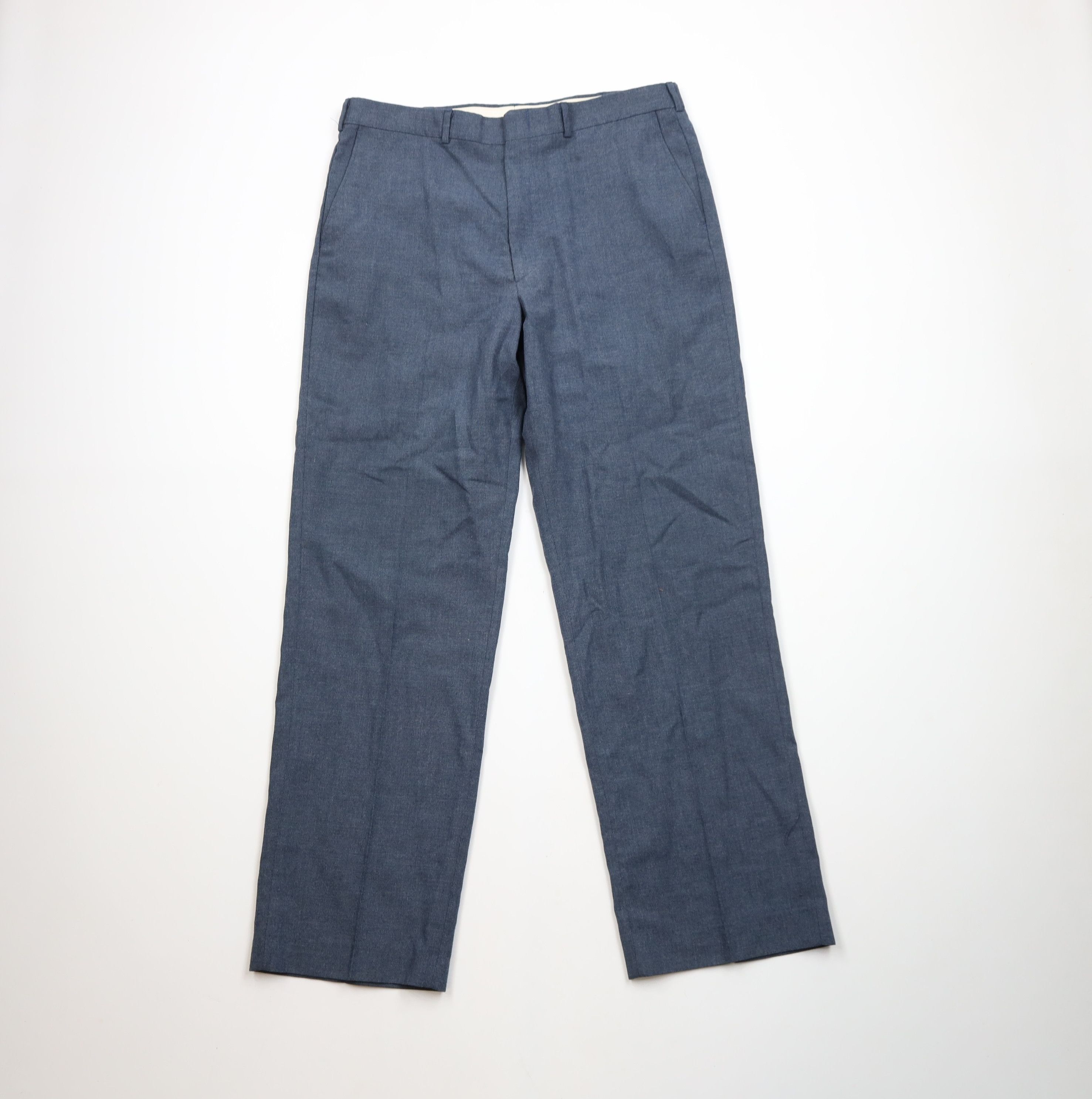 Vintage Vintage 90s Streetwear Flared Wide Leg Chino Pants Blue Size US 36 / EU 52 - 1 Thumbnail