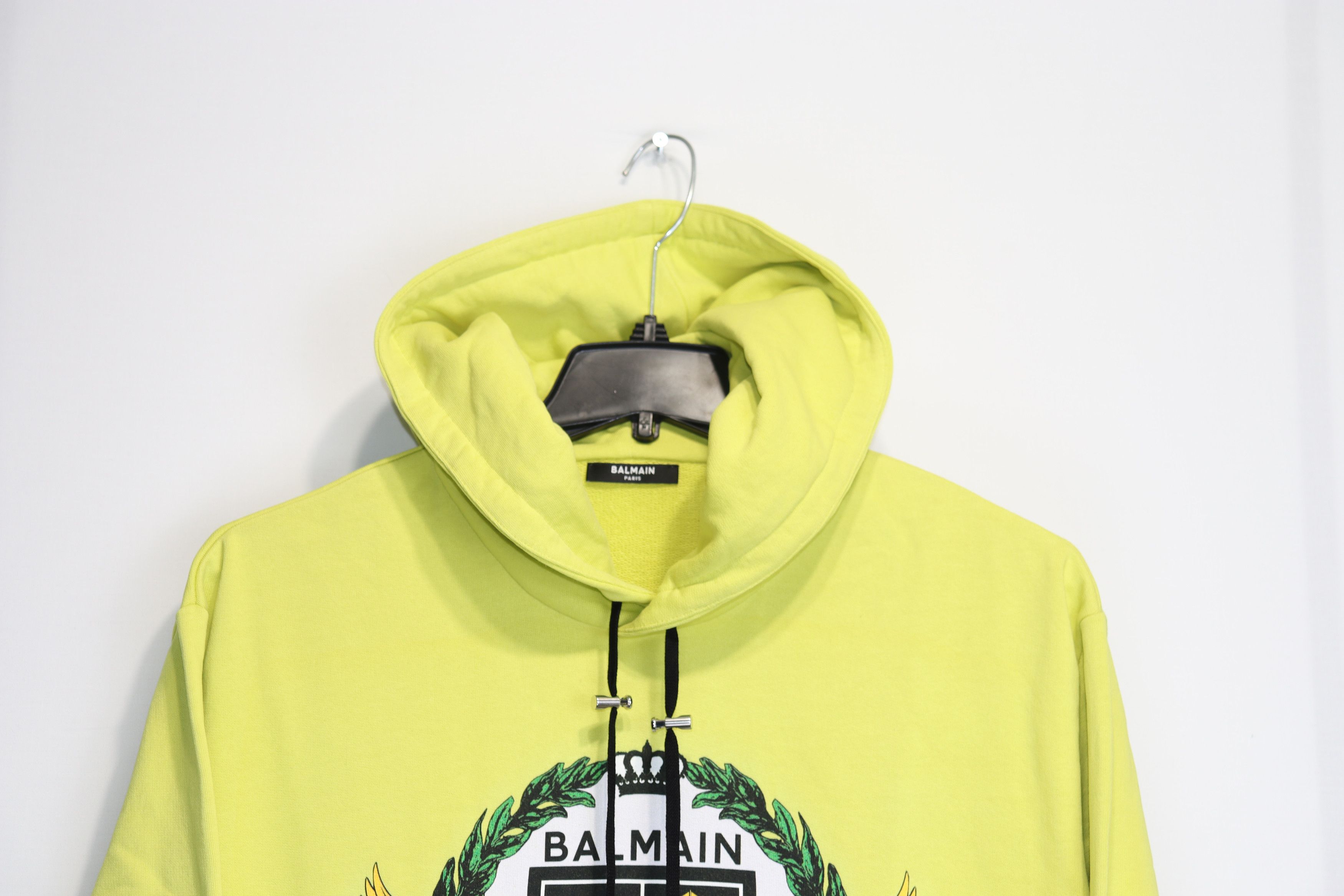 Balmain o1rshd1 Cotton Logo Hoodie in Yellow Size US L / EU 52-54 / 3 - 3 Thumbnail