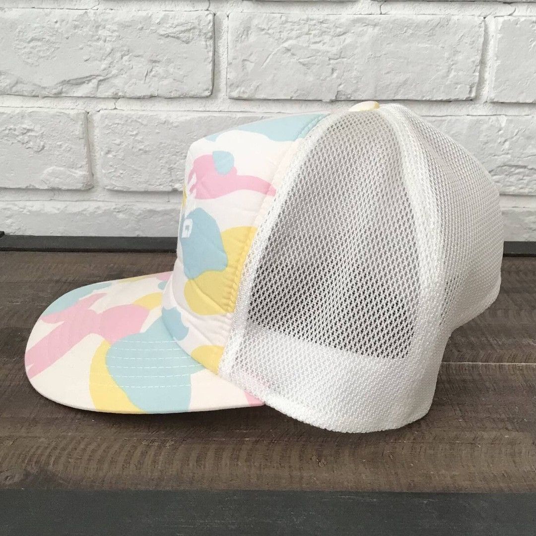 Bape × Nigo BAPE NYC college logo cotton candy camo Tracker Hat Cap NIGO Size ONE SIZE - 5 Thumbnail