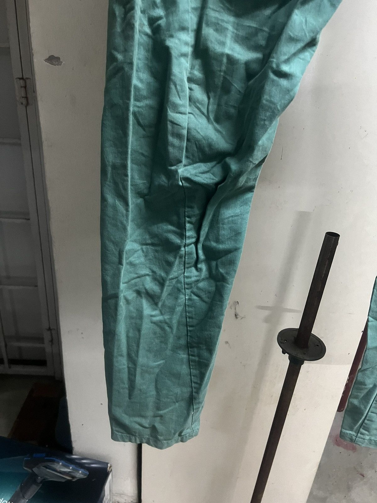 Hysteric Glamour × Japanese Brand SICK🔥DOUBLE WAIST BREATHMINT GREEN FADED COTTON PANT Size US 32 / EU 48 - 5 Thumbnail