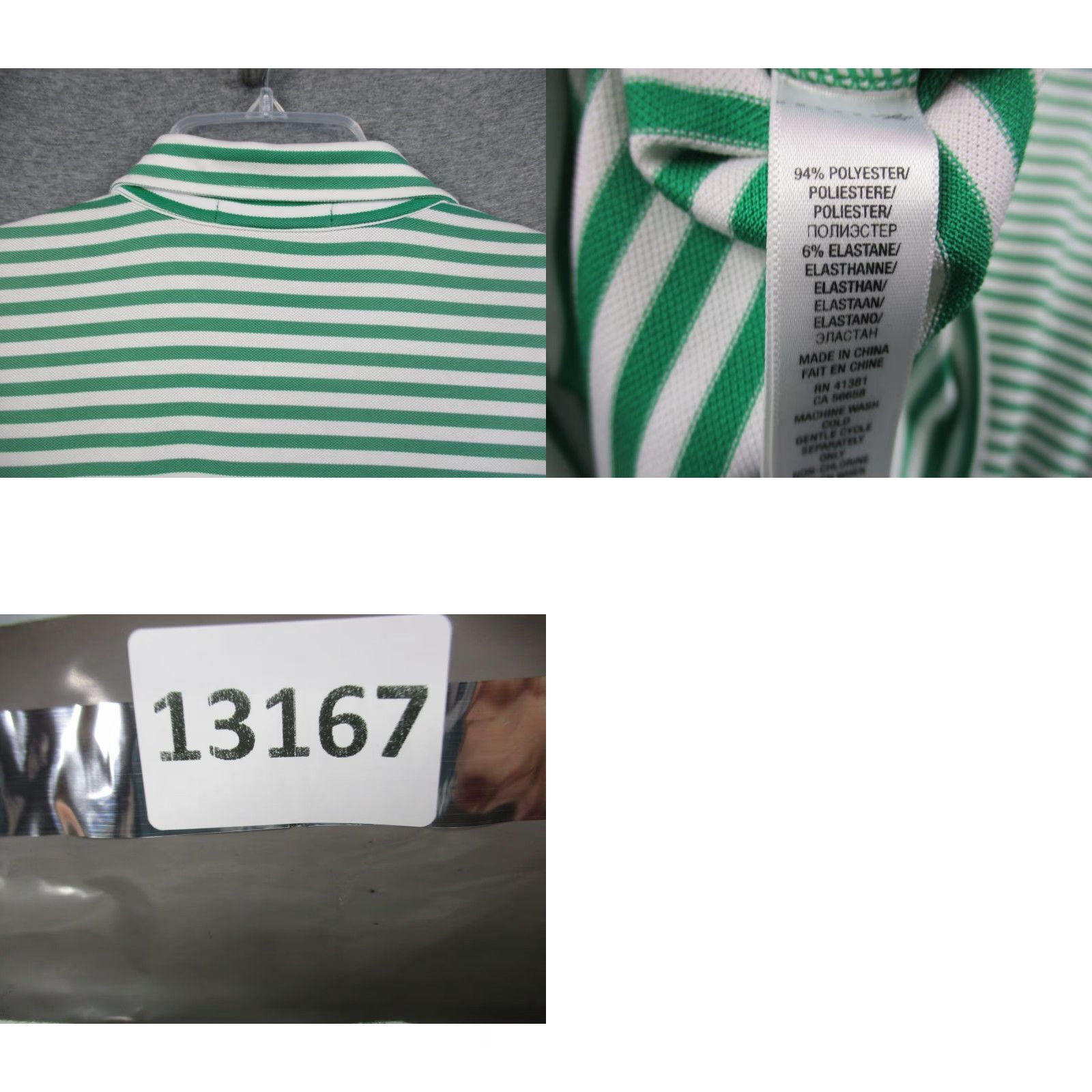 Ralph Lauren VINTAGE RLX Ralph Lauren Polo Shirt Large Mens Green Stripe Stretch Golf Size US L / EU 52-54 / 3 - 8 Thumbnail