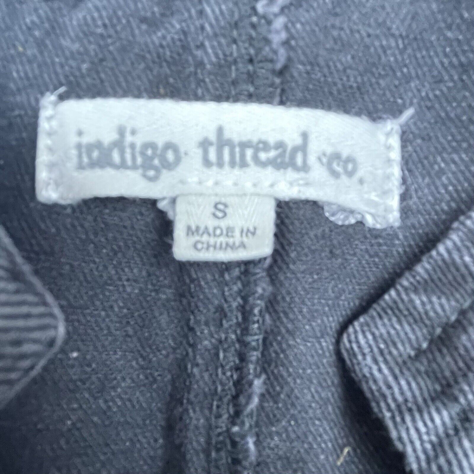 Other Indigo Thread Co Jacket S Black Denim Gold Buttons Military Size S / US 4 / IT 40 - 3 Thumbnail